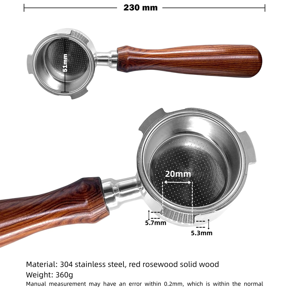 NEOUZA 51mm Bottomless Portafilter Compatible with De'Longhi EC680/EC685 Espresso Machine