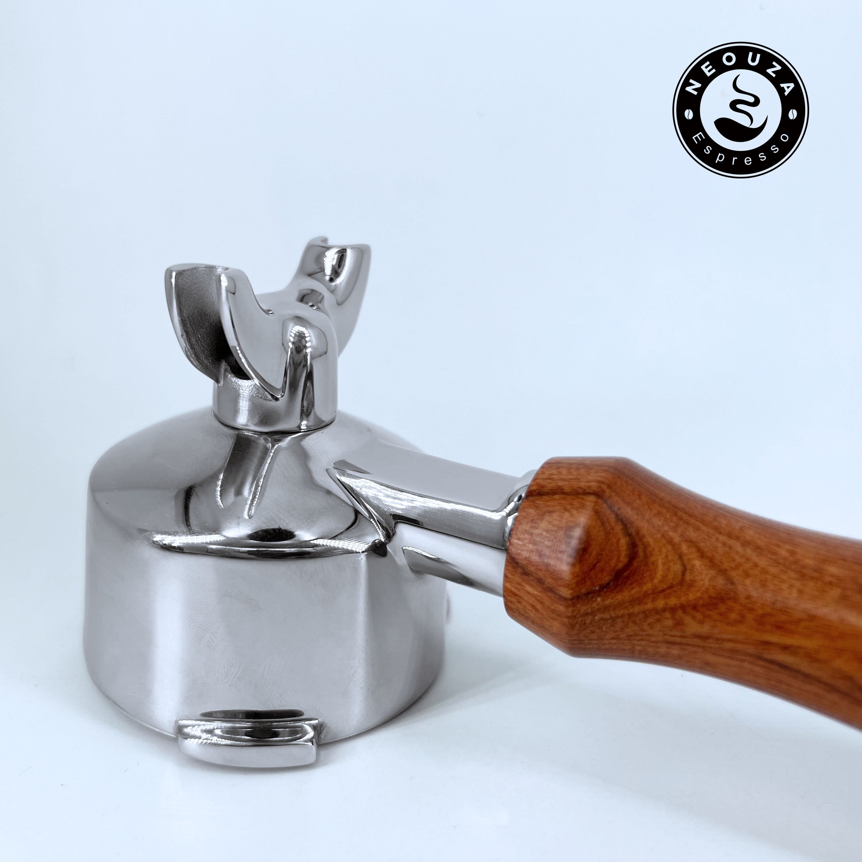 NEOUZA 51mm Portafilter with Two Spouts & Non-Pressurized Basket, Fits Donlim, Duchess, Giselle, Gevi & More, Stainless Steel