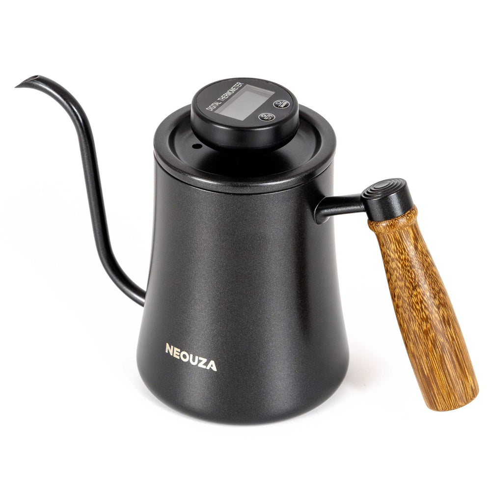 NEOUZA 600ml Gooseneck Kettle with Thermometer, 304 Stainless Steel Stovetop Safe Kettle for Pour Over Coffee and Tea, Precision Spout & Wooden Handle - NEOUZA Official Website