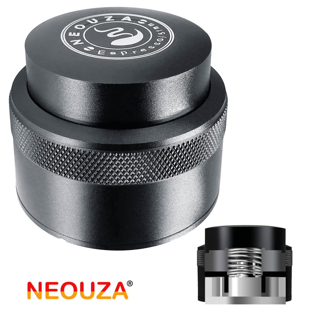 NEOUZA Coffee Palm Tamper 51/53/58mm Barista Leveler Tool Spring Loaded Stainless Steel Flat Base for Espresso Machine Portafilter