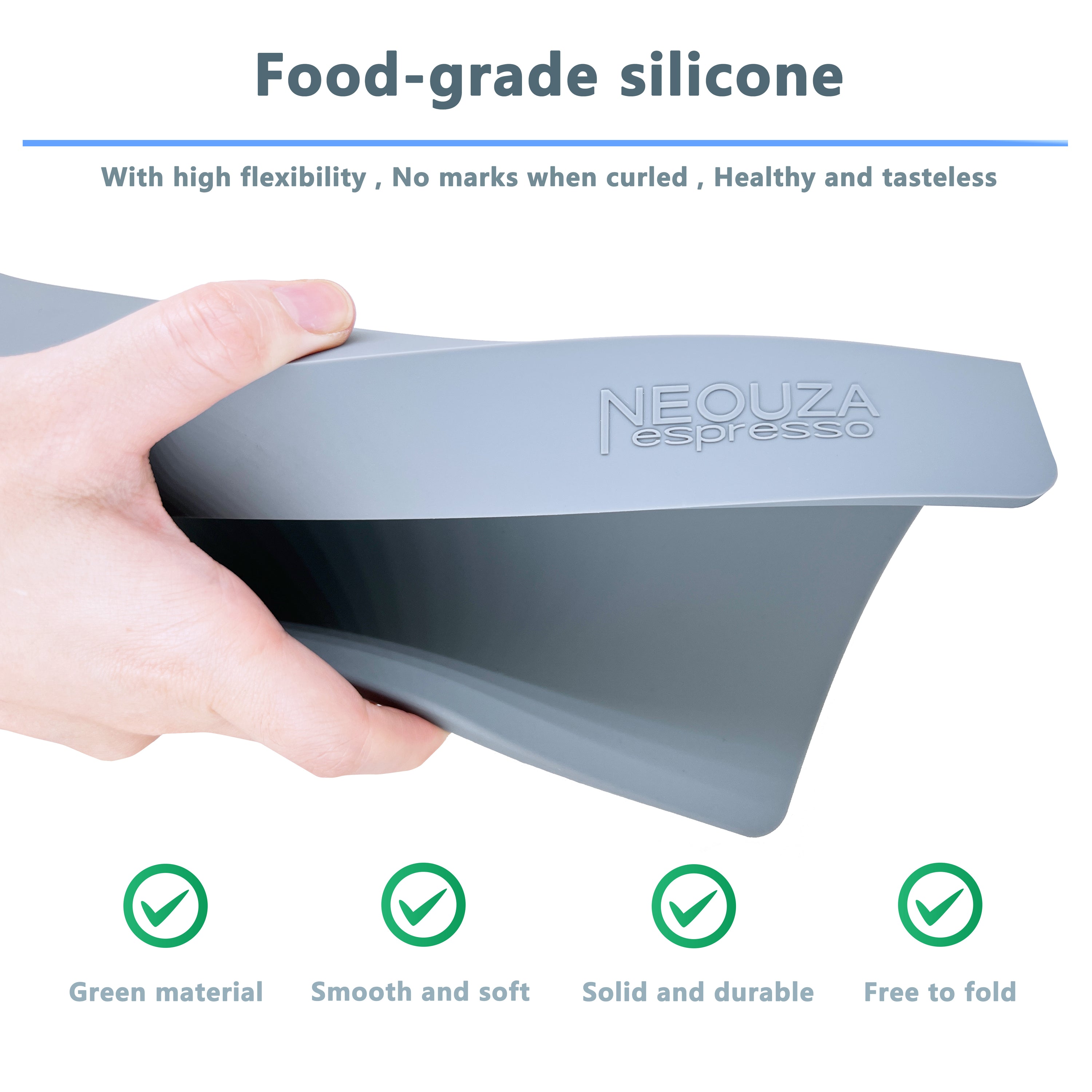 NEOUZA Espresso Tamper Mat, Coffee Corner Tamping Station, Silicone Food Grade Pad for Bottomless Portafilter Home Kitchen Office Bar Shop