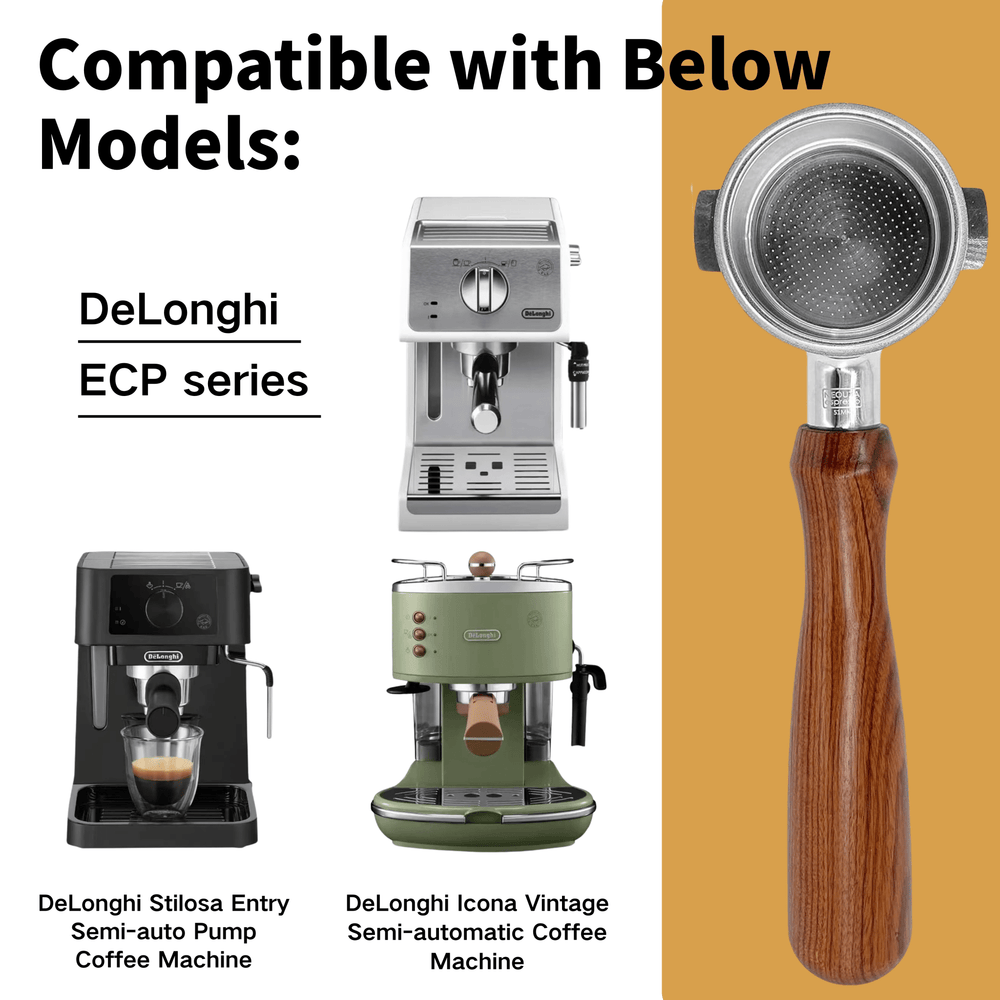 51mm Portafilter Compatible with De'Longhi Espresso Machines: BCO420, BCO430, BCO432, EC155, ECO310, EC330, ECP31.21, ECP33.21, ECP35.31, ECP3420, ECP3630, ECP3220, EC270 - NEOUZA Official Website