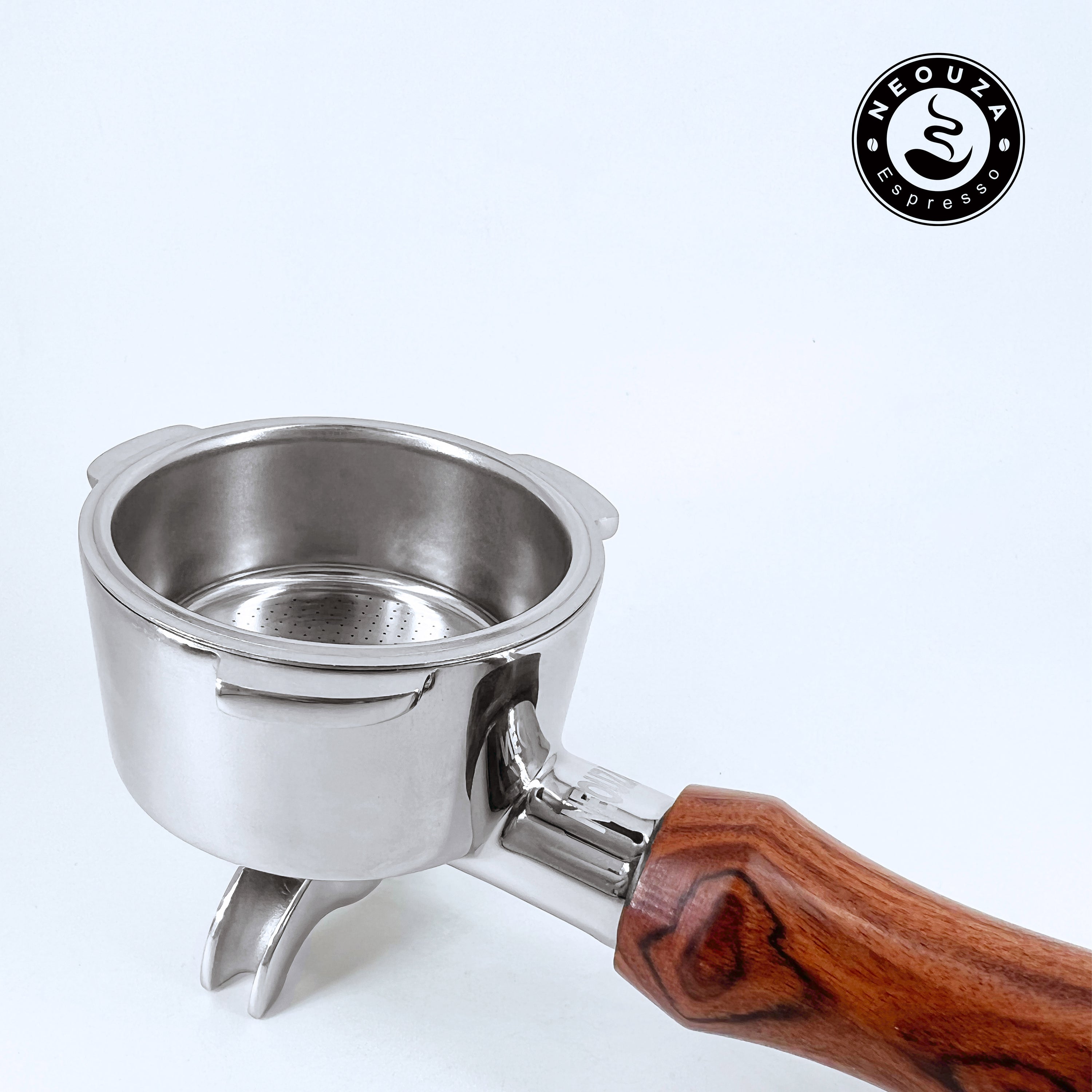 NEOUZA 51mm Portafilter with Two Spouts & Non-Pressurized Basket, Fits Donlim, Duchess, Giselle, Gevi & More, Stainless Steel