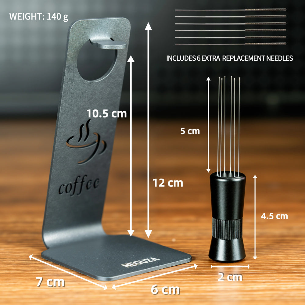 NEOUZA Adjustable Powder Needle comes with a magnetic absorber bracket to evenly distribute the powder with WDT tool for easy stirring