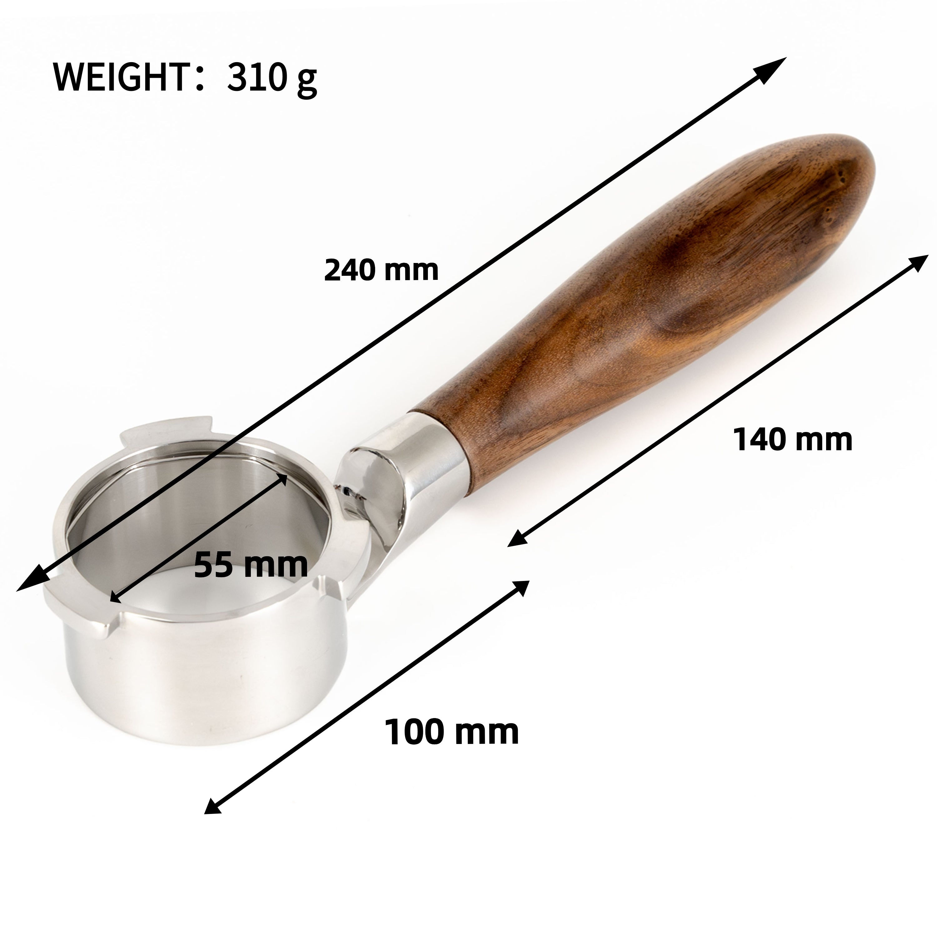 51mm Bottomless Portafilter for DeLonghi Dedica EC680/685/785 and Smeg Espresso Machines