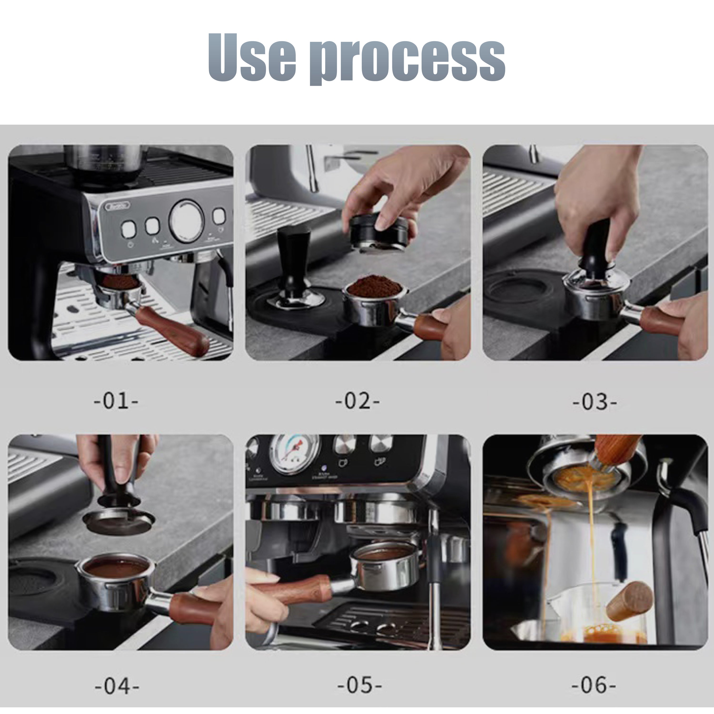 NEOUZA 58mm Bottomless Three-Ear Portafilter, Fits Barsetto, Breville, Sage, Oster, Duchess & More, Stainless Steel