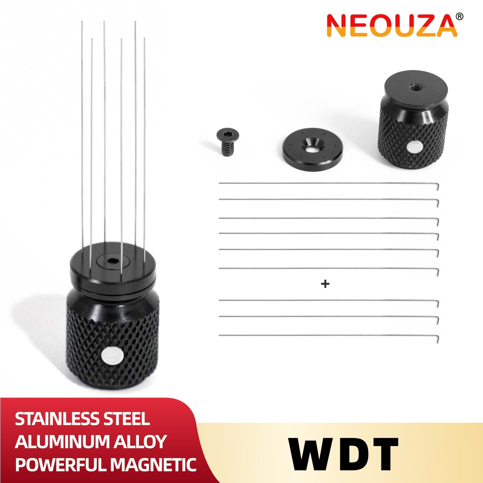 NEOUZA Coffee WDT Distribution Tool Accessories, Aluminum Handle, Built-in Magnet Design,0.4mm 6 Stainless Needles - NEOUZA Official Website