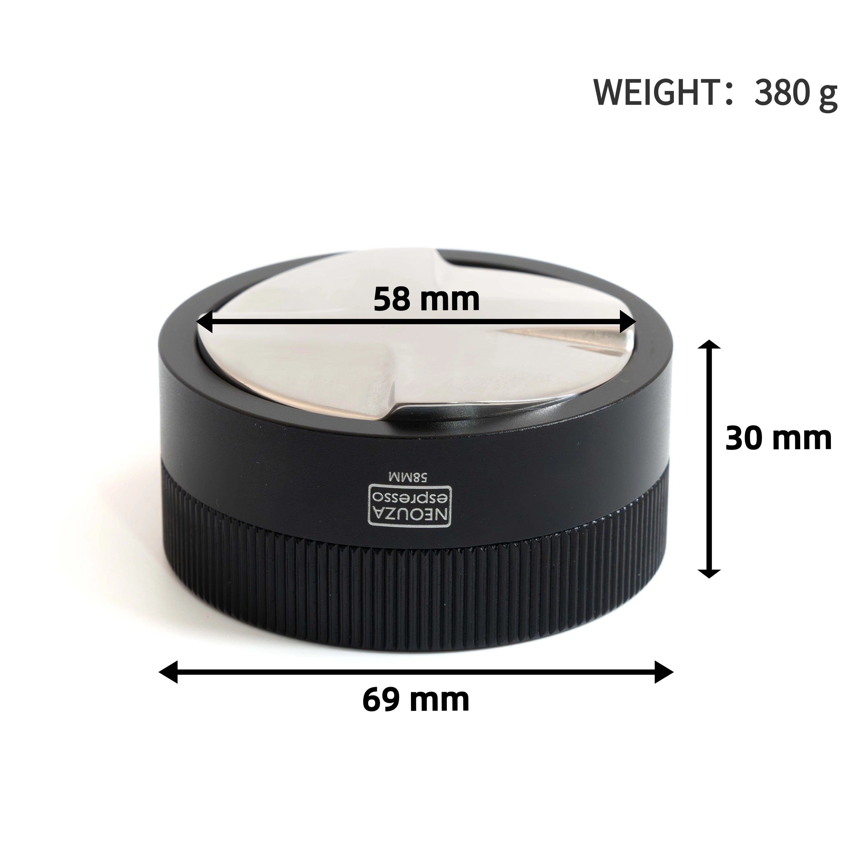 NEOUZA Coffee Gravity Adaptive Distributor for Espresso Portafilter, 51mm,53mm,58mm, Auto Leveling Distributor, Leveler with 4 Leaf Clover Base