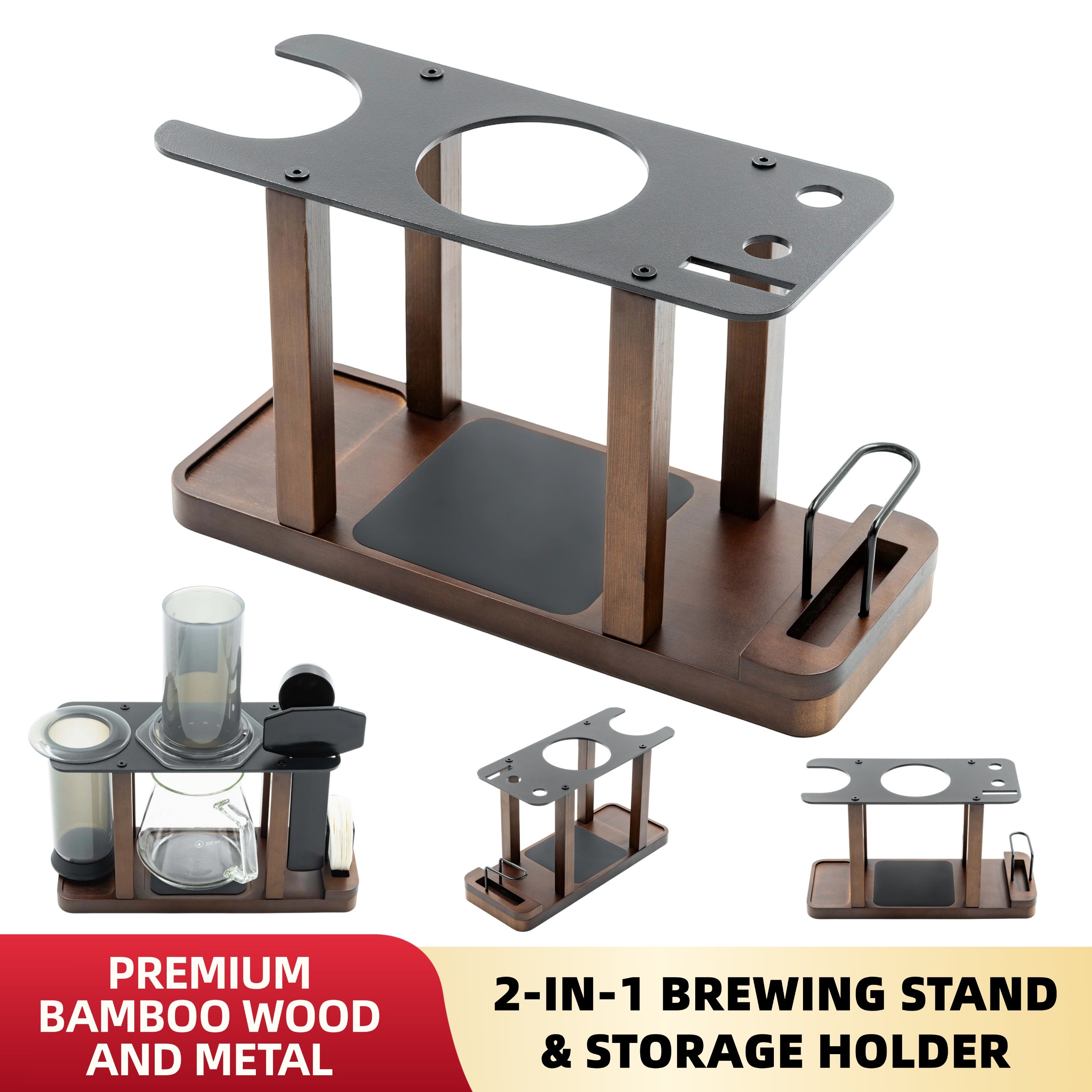 NEOUZA Organizer Stand for AeroPress 2-in-1 Press & Dry Rack