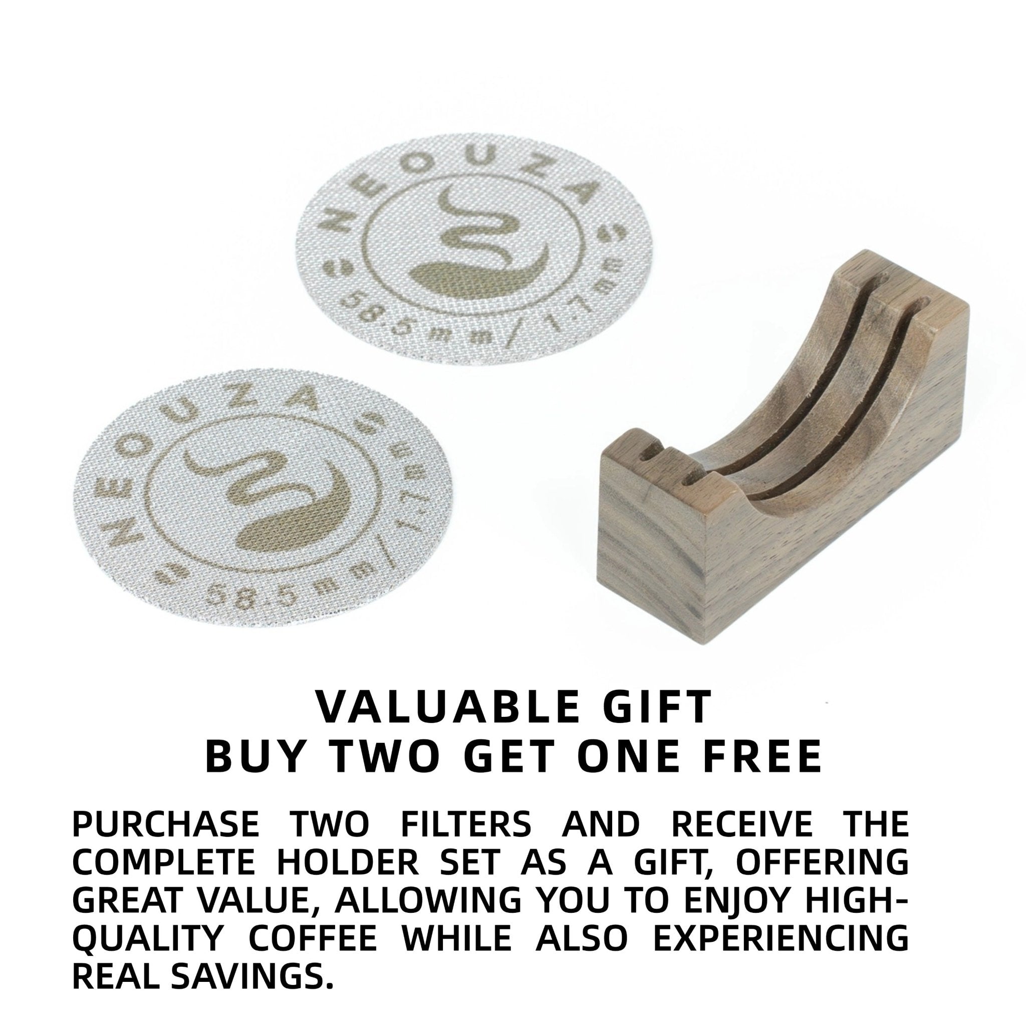 Coffee Puck Screen Stand with 2Pcs 51/53/58mm Reusable Espresso Filter - NEOUZA Official Website