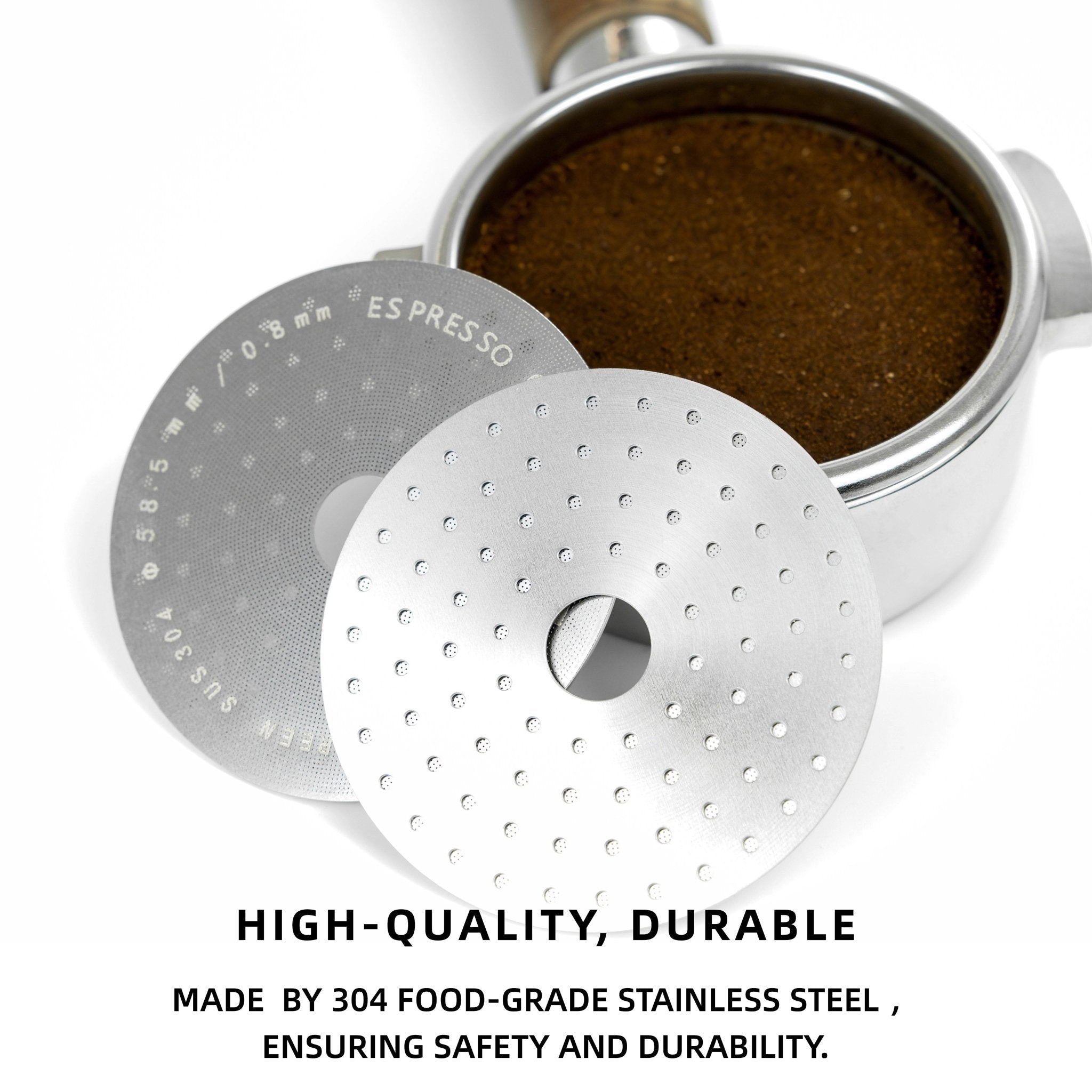 NEOUZA V3 Espresso 58mm Puck Screen with Round Hole in The Middle Screen 0.8mm Thickness Mesh Filter Stainless Steel for Barista Coffee Portafilter Basket Compatible with La Marzocco/Gaggia - NEOUZA Official Website