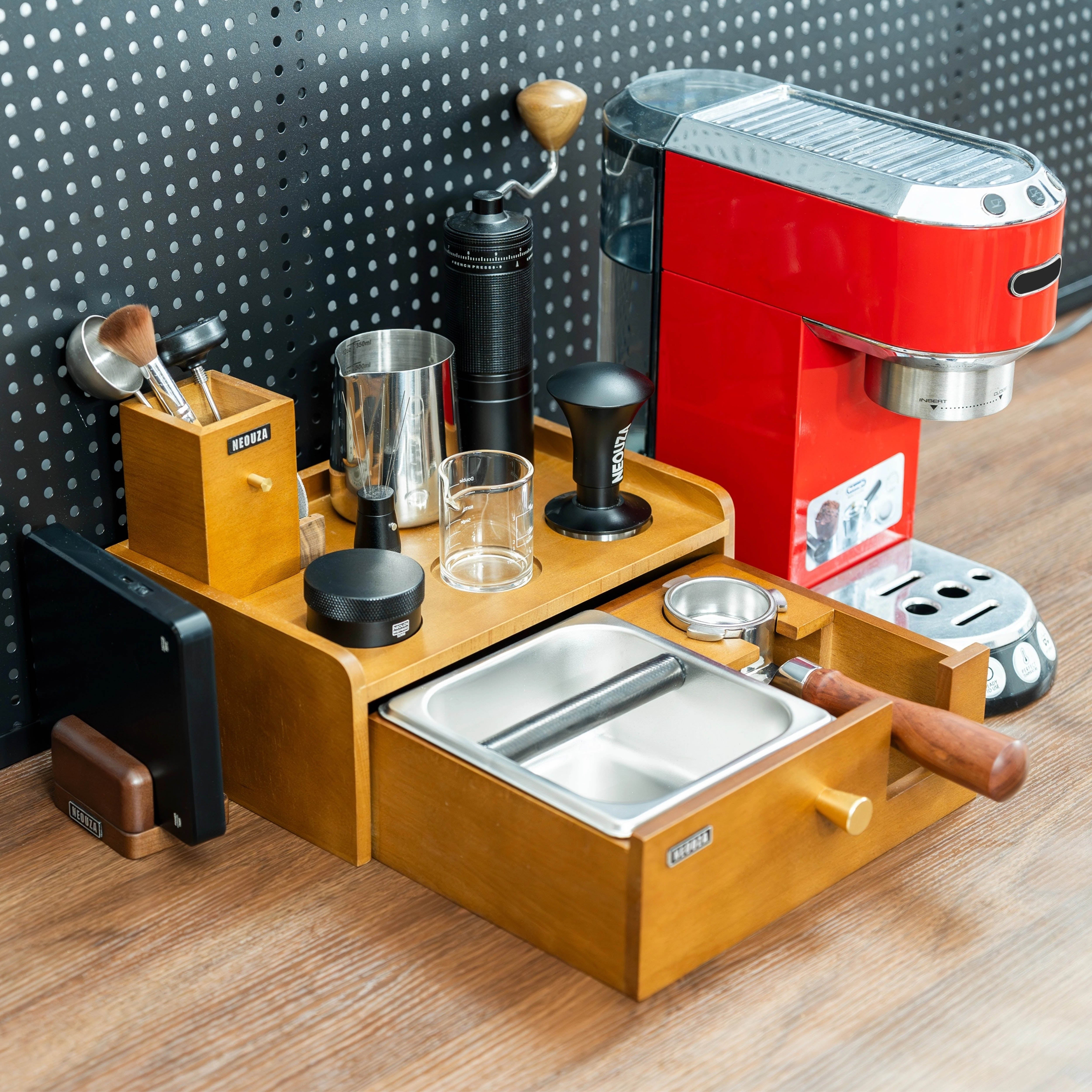 ノブトナーセット Amazon.com: KNODOS Espresso Knock Box With 54mm Tamping Station