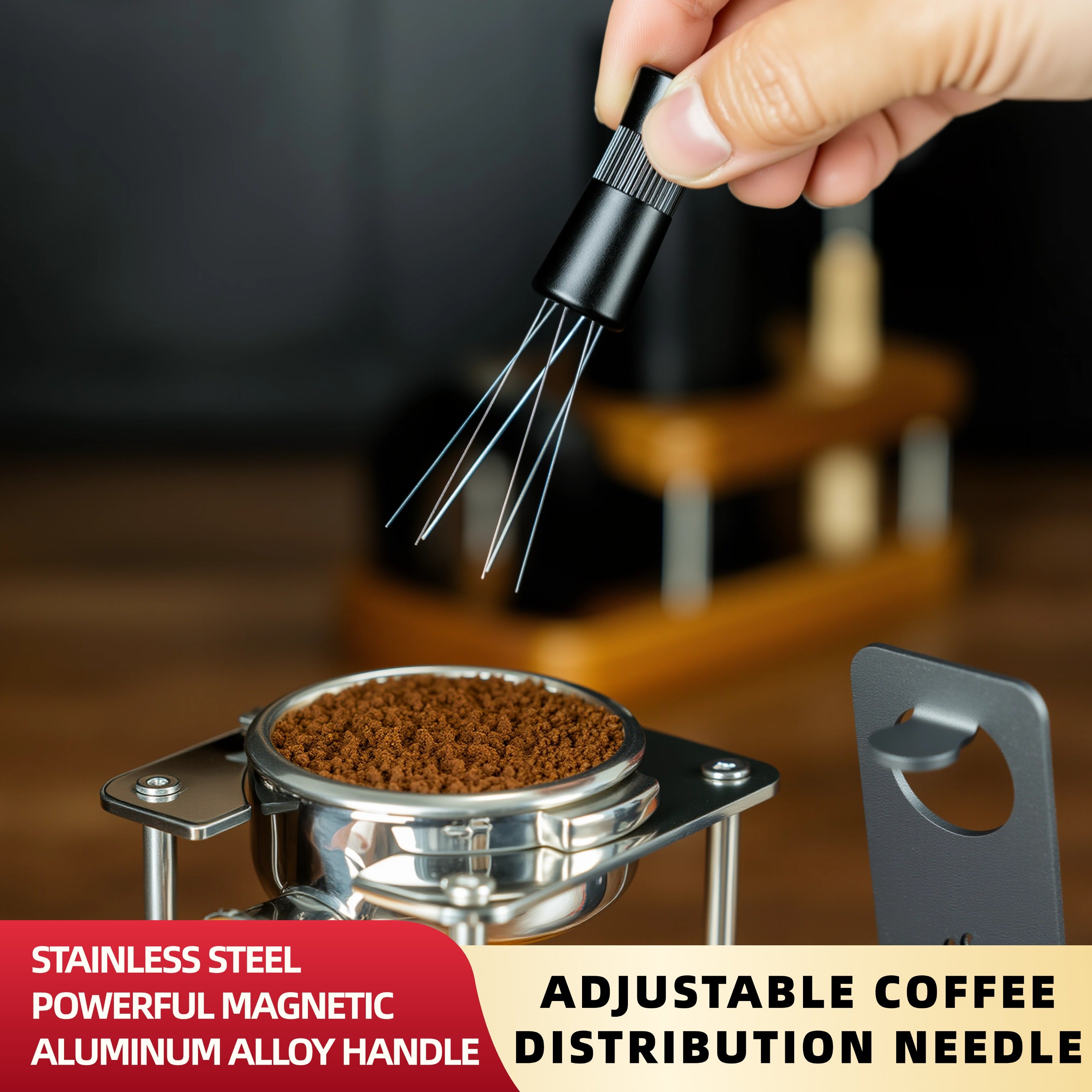 NEOUZA Adjustable Powder Needle comes with a magnetic absorber bracket to evenly distribute the powder with WDT tool for easy stirring