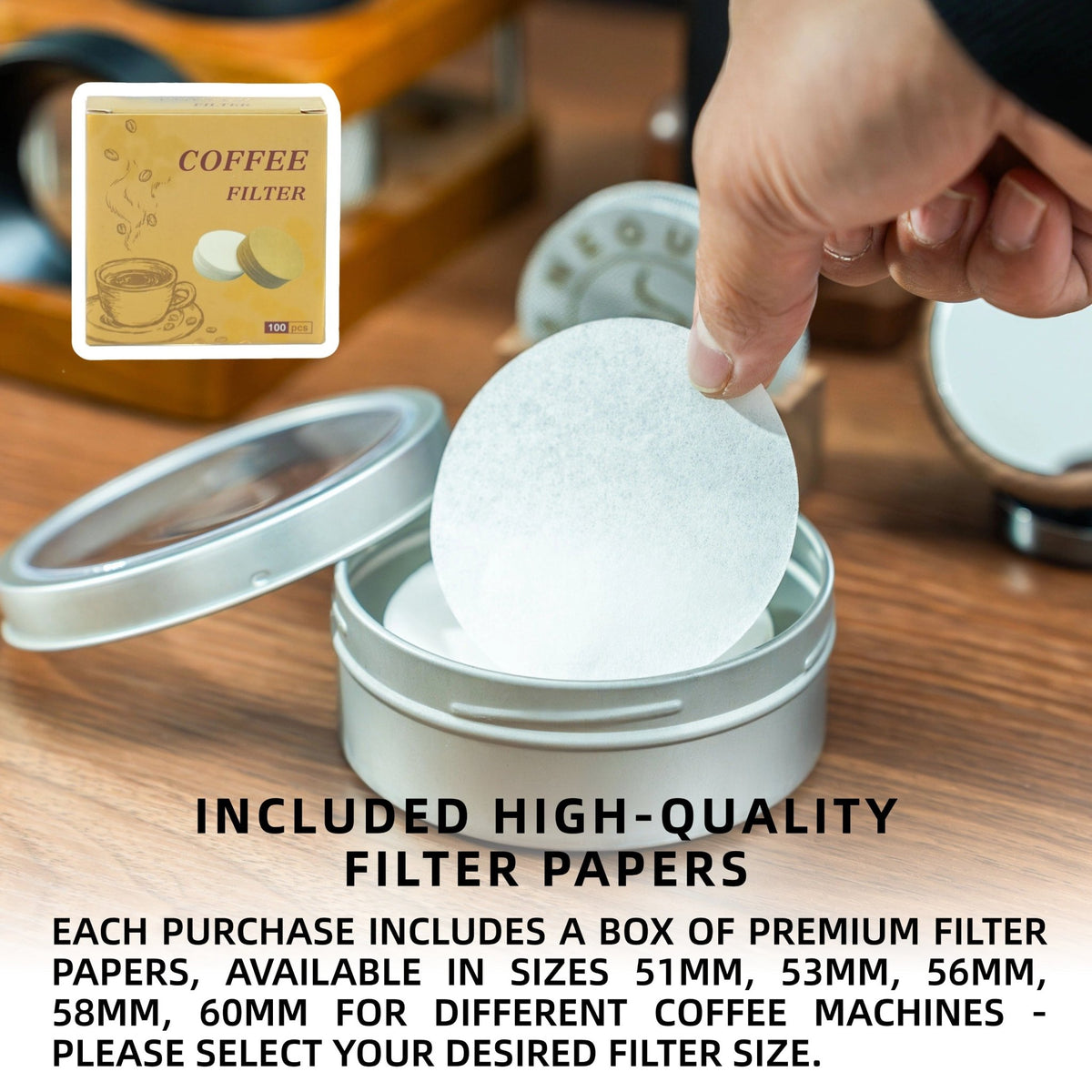 NEOUZA 100pcs Paper Filters with Magnetic Coffee Filter Holder Container for Espresso Puck Screen & Paper Filters, Wall-Mounted for Compact Kitchen Storage - NEOUZA Official Website