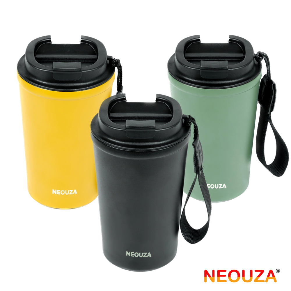 NEOUZA Pour Over Coffee Dripper with Vacuum Insulated Tumbler, Reusable Stainless Steel Coffee Filter, Portable Collapsible Paperless Coffee Maker for Camping, Travel