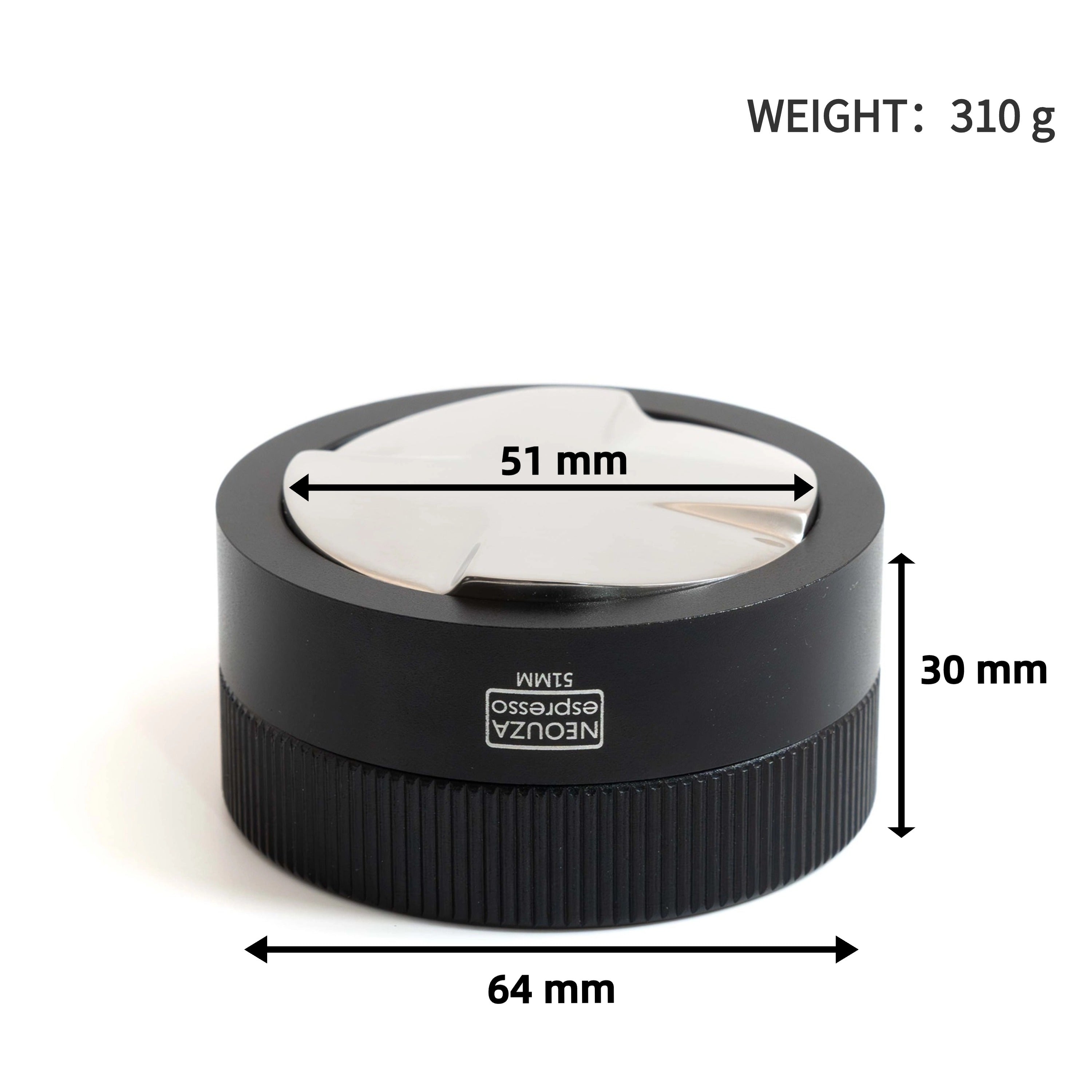 NEOUZA Coffee Gravity Adaptive Distributor for Espresso Portafilter, 51mm,53mm,58mm, Auto Leveling Distributor, Leveler with 4 Leaf Clover Base