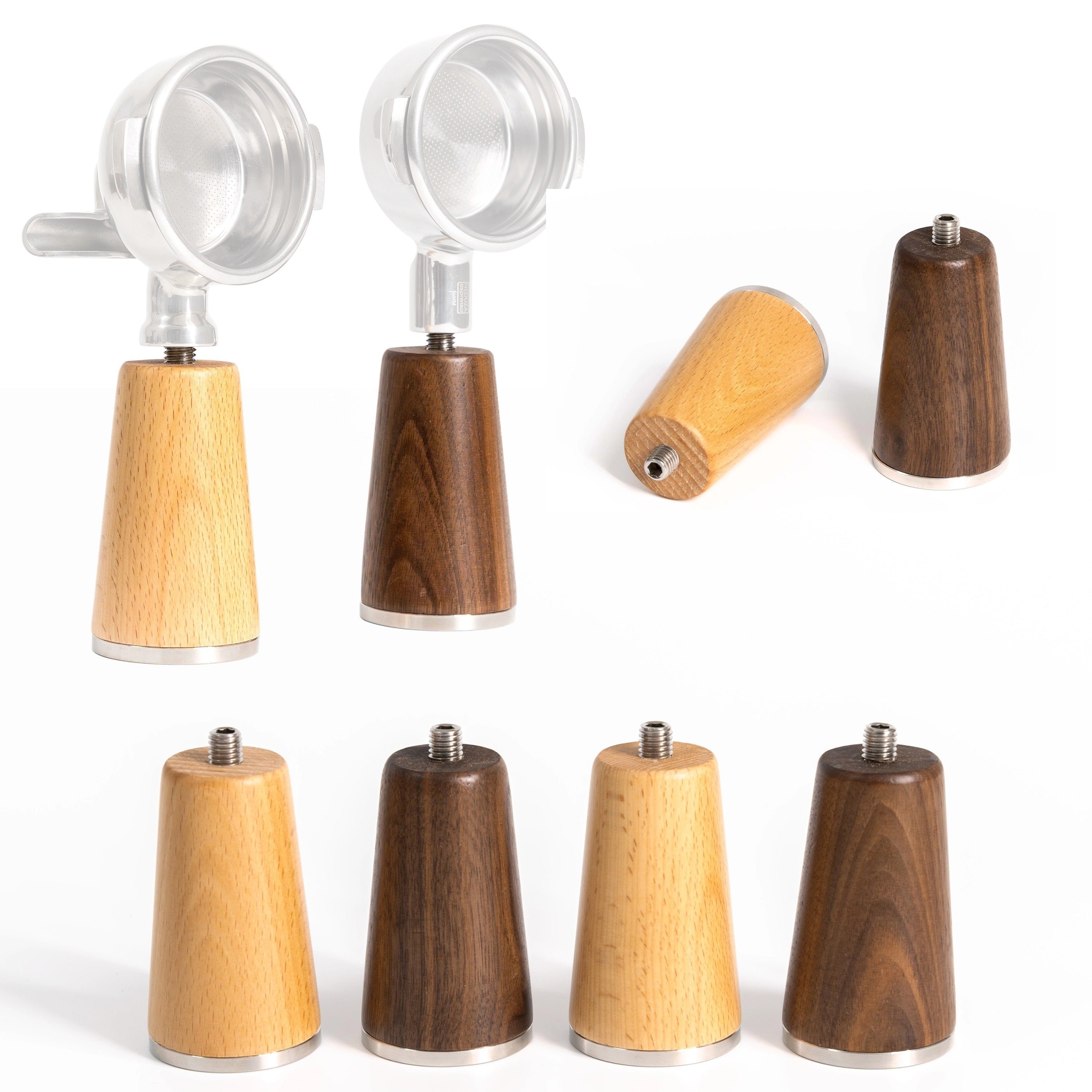 Mango de madera independiente NEOUZA M10 para portafiltros de cafeteras exprés, accesorios para cafeteras
