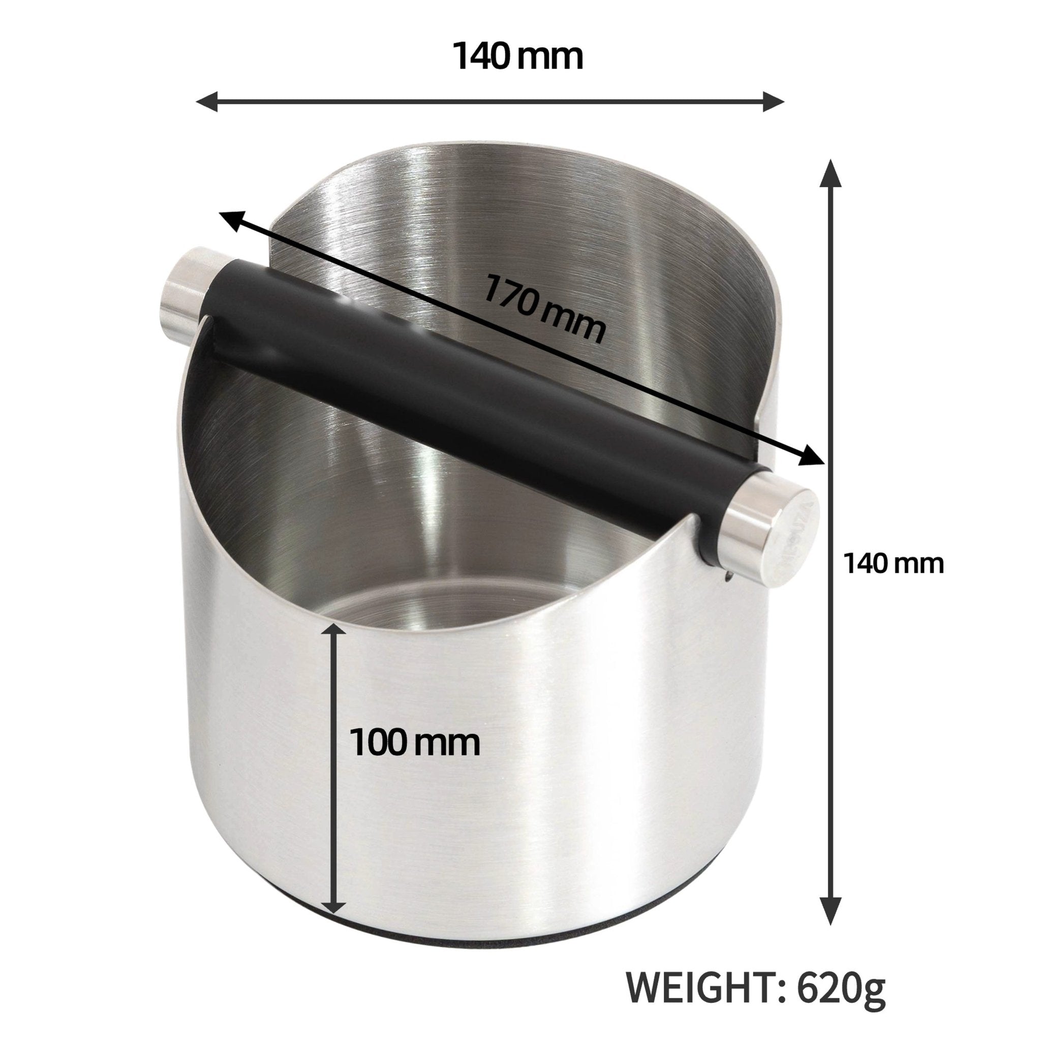 NEOUZA Heavy Duty Stainless Steel Knock Box, Large Capacity Coffee Grounds Dump Bin, Barista Grade, Shock-Absorbent with Removable Bar - NEOUZA Official Website