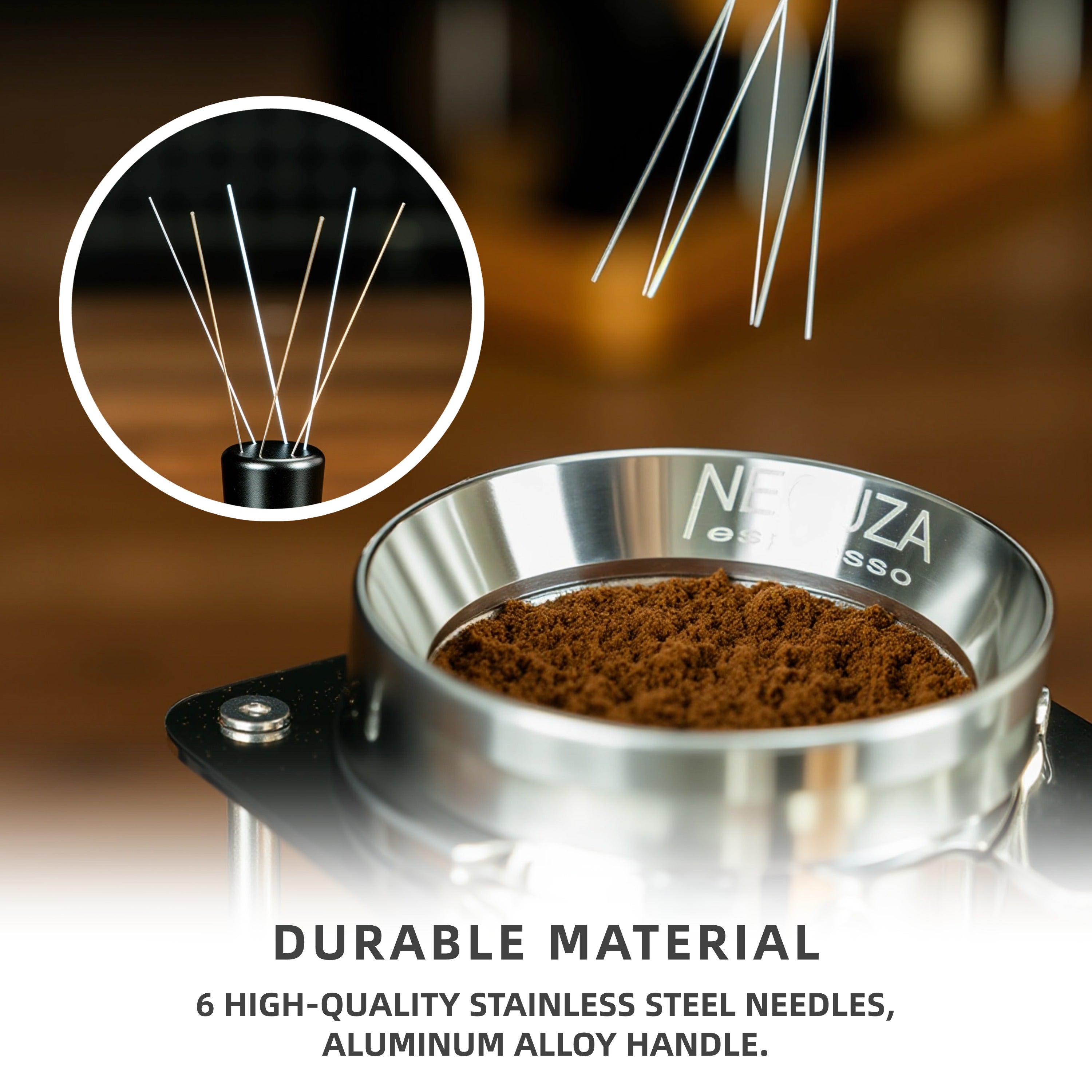 NEOUZA Adjustable Powder Needle comes with a magnetic absorber bracket to evenly distribute the powder with WDT tool for easy stirring
