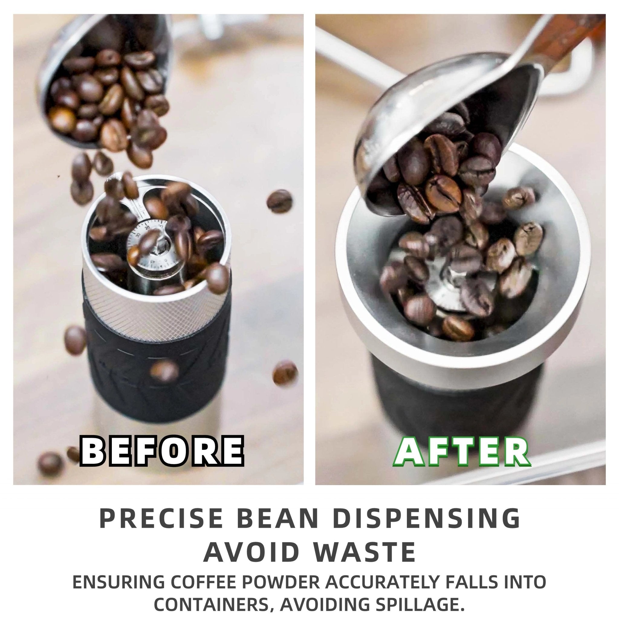 NEOUZA Manual Coffee Grinder Ring - Spill Proof Bean Funnel for KINGrinder K6/P2, Timemore C2/C3, 1ZPRESSO, Wide Mouth Anti-Scatter Ring, Aluminum - NEOUZA Official Website