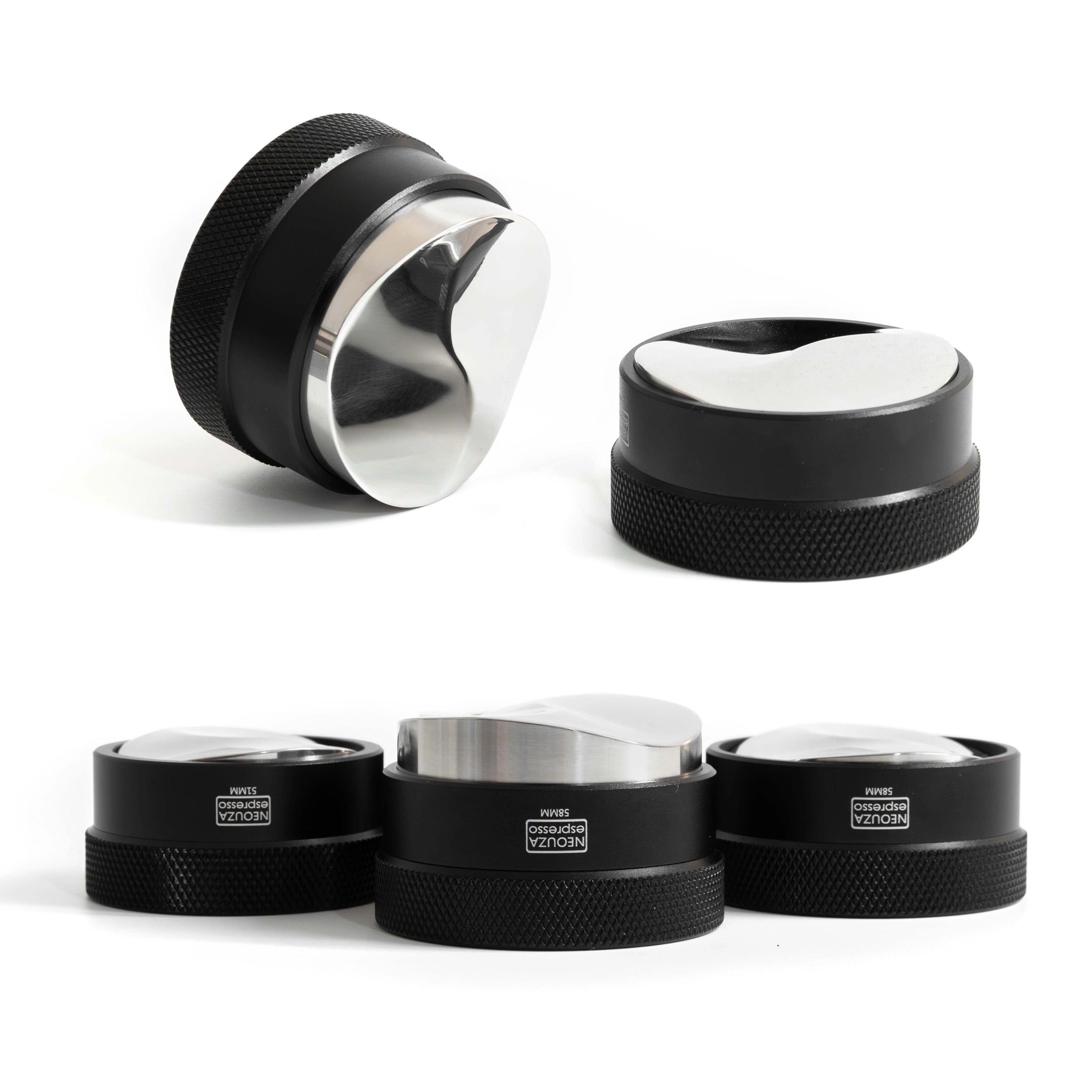 NEOUZA Coffee Gravity Adaptive Distributor for Espresso Portafilter, 51mm,53mm,58mm, Auto Leveling Distributor, Leveler with S-Shaped Base