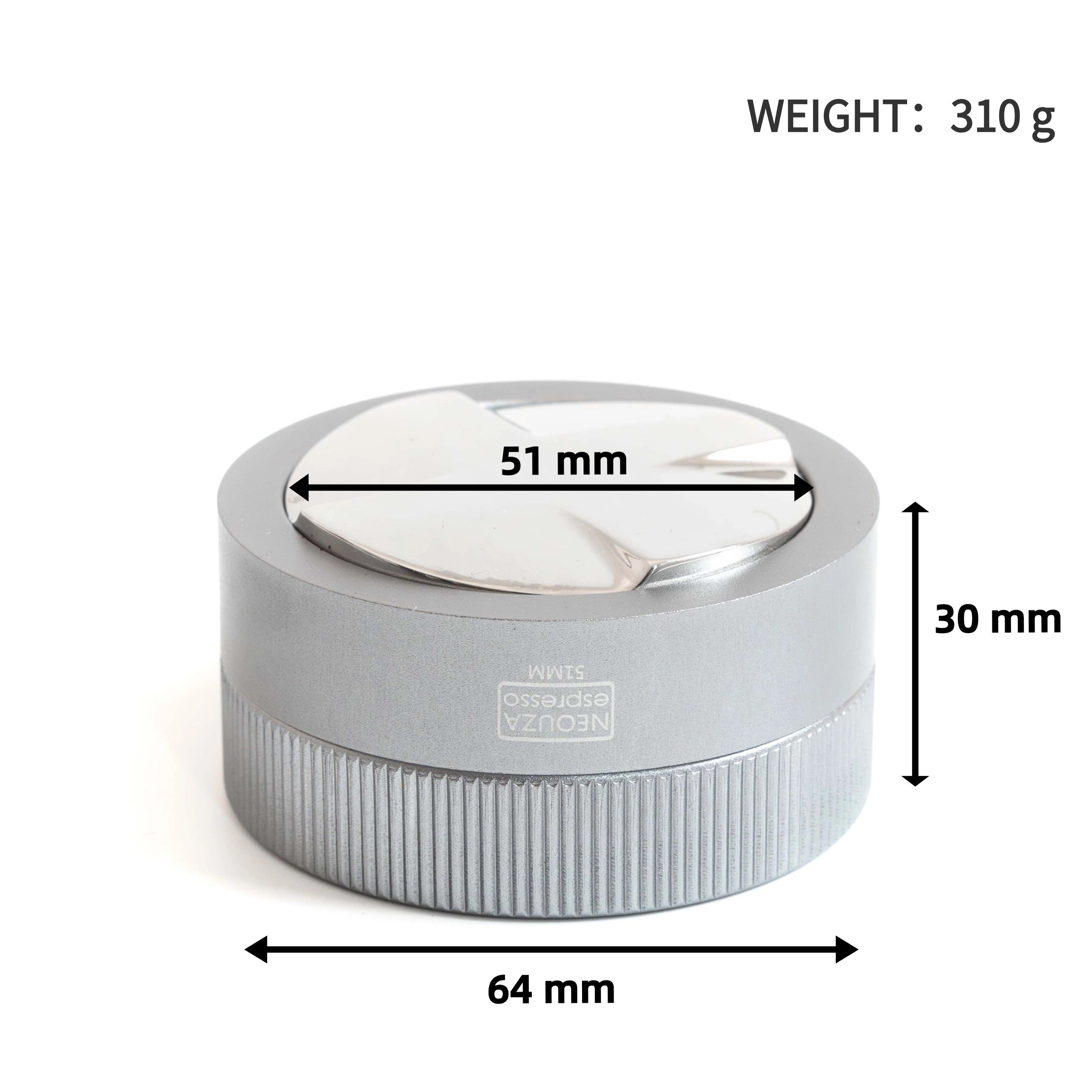NEOUZA Coffee Gravity Adaptive Distributor for Espresso Portafilter, 51mm,53mm,58mm, Auto Leveling Distributor, Leveler with 4 Leaf Clover Base