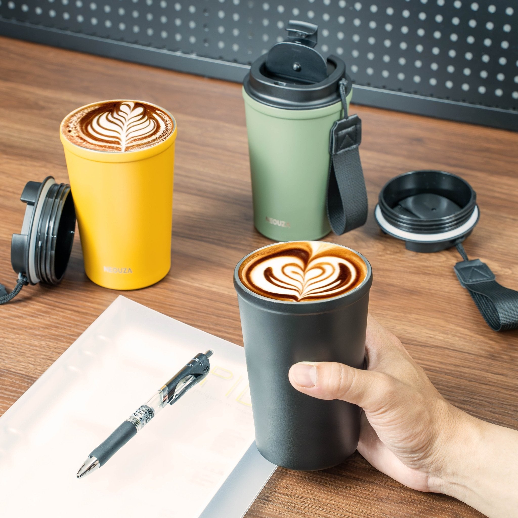 NEOUZA 380ml/12.8oz Vacuum Insulated Tumbler, 316 Stainless Steel, Spill-Proof Travel Coffee Mug with Lid for Hot and Cold Drinks, Durable Thermos Cup for Commuting and Office Use - NEOUZA Official Website