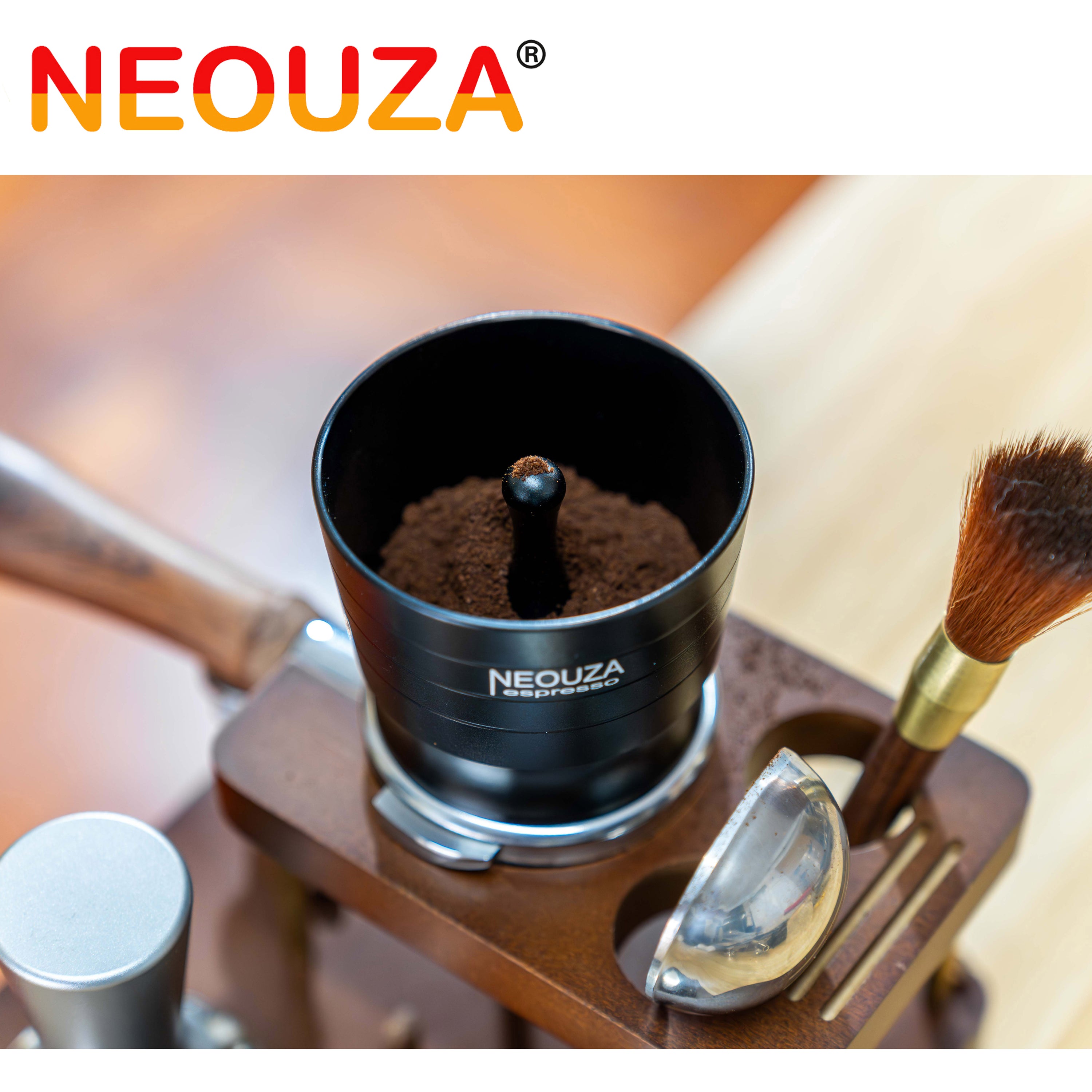 NEOUZA Espresso Dosing Cup Aluminum Alloy Dosing Funnel Compatible with 51mm 58mm Portafilter for Coffee Grinder Splashproof