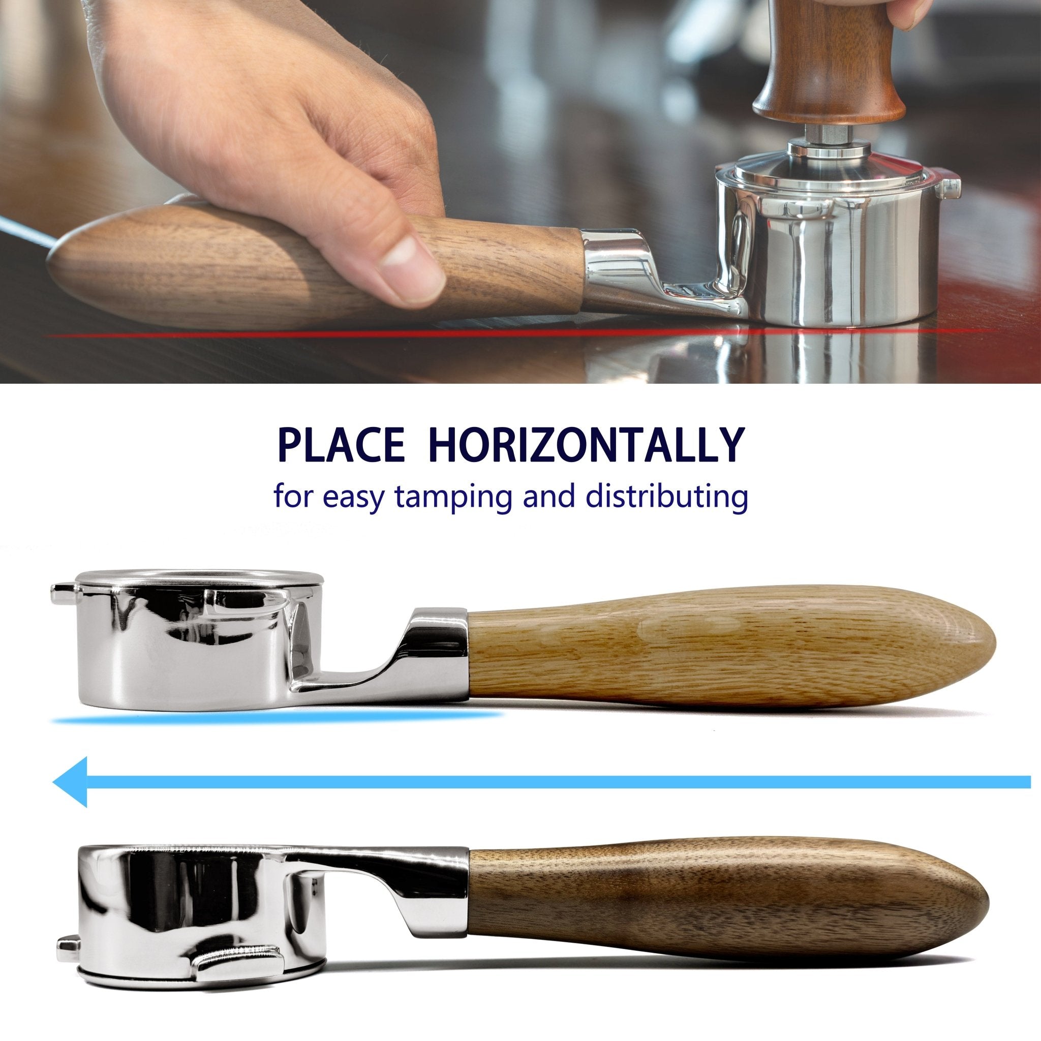 NEOUZA 54mm Bottomless Portafilter, Flat Base for Stability, Compatible with Breville 870/875/878/880 Coffee Machines, 304 Stainless Steel - NEOUZA Official Website