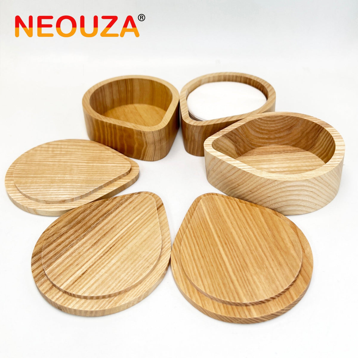 NEOUZA Coffee Round Paper Filter Holder Puck Screen Container for Espresso Machine Portafilter Moka Pot AeroPress, White Ash - NEOUZA Official Website