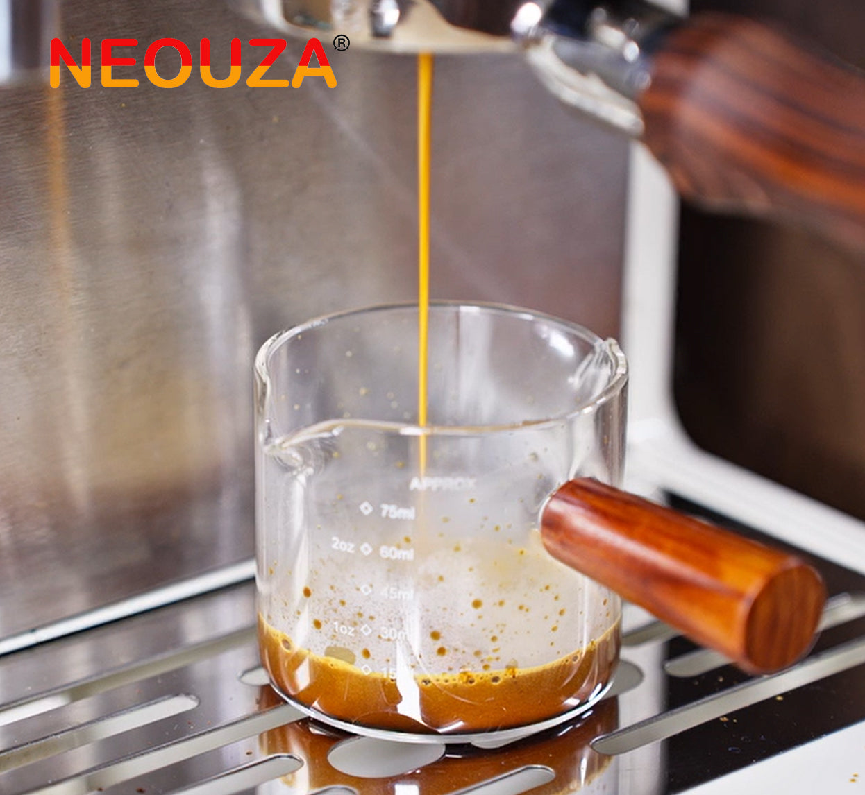 NEOUZA Espresso Measuring Glass Shot Glass Measuring Cup Coffee Measuring Glass