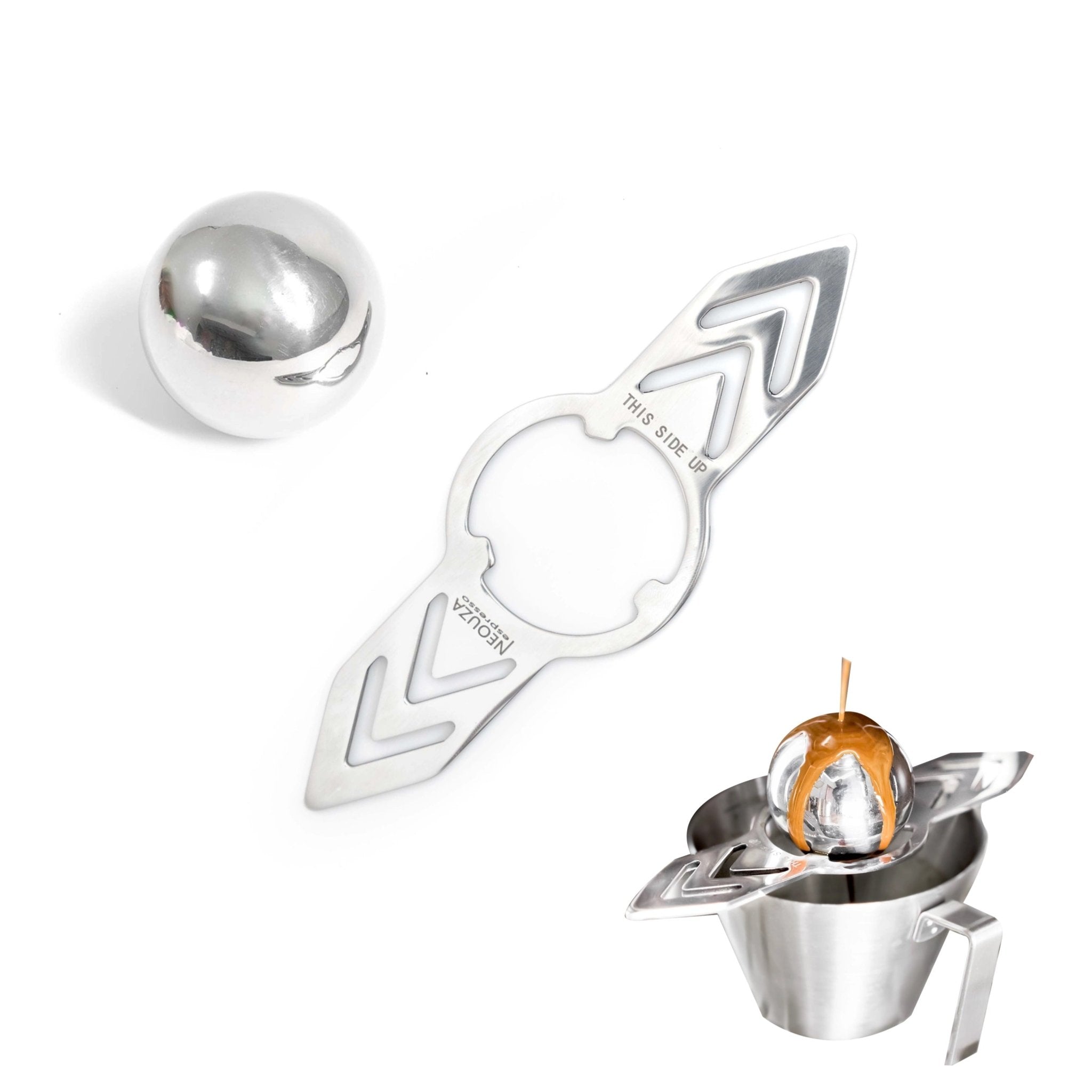 NEOUZA Espresso Extract Chilling Ball, Stainless Steel Frozen Ball Stand for Coffee Machine, Ice Ball for Pour Over Coffee - NEOUZA Official Website