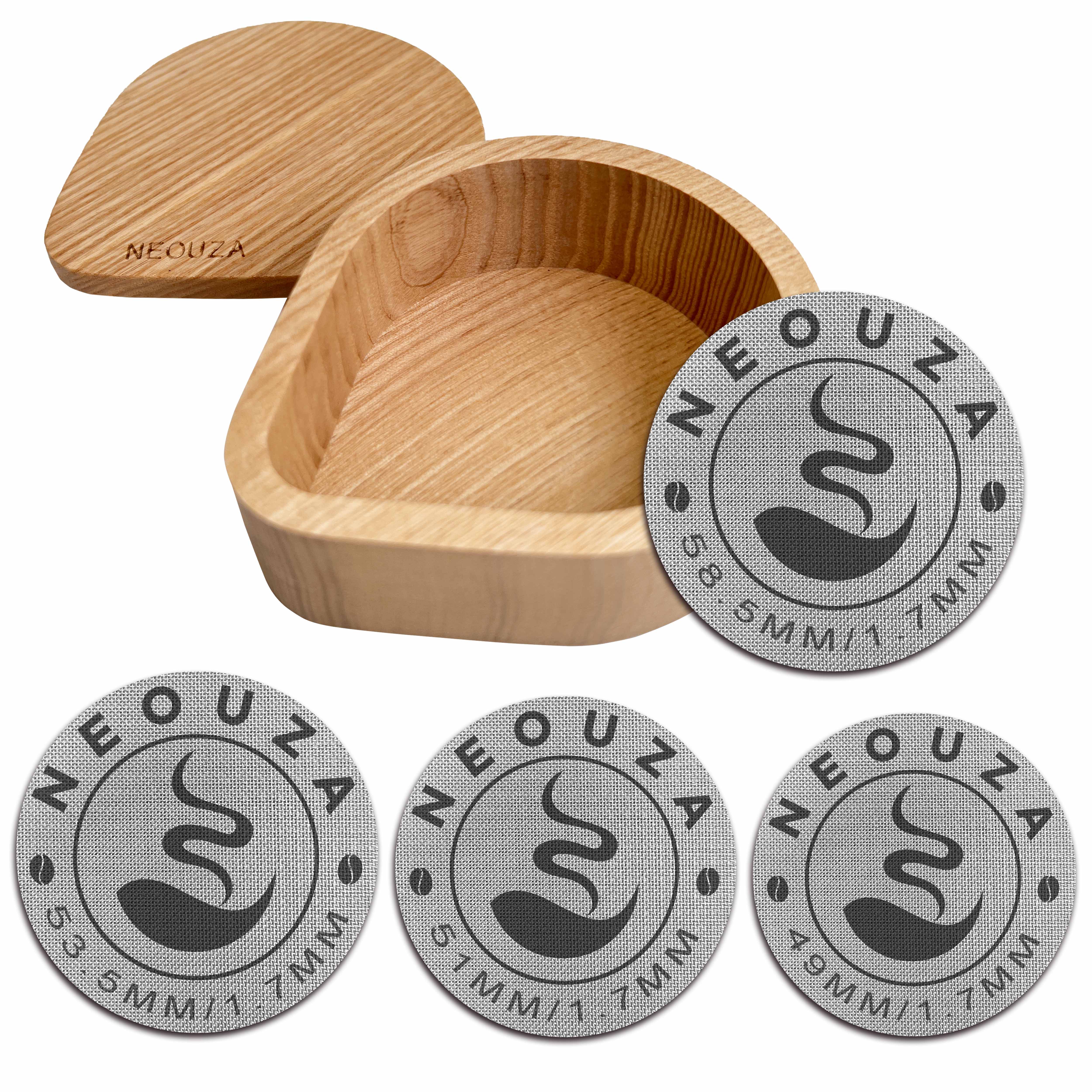NEOUZA Coffee Round Paper Filter Holder Puck Screen Container for
