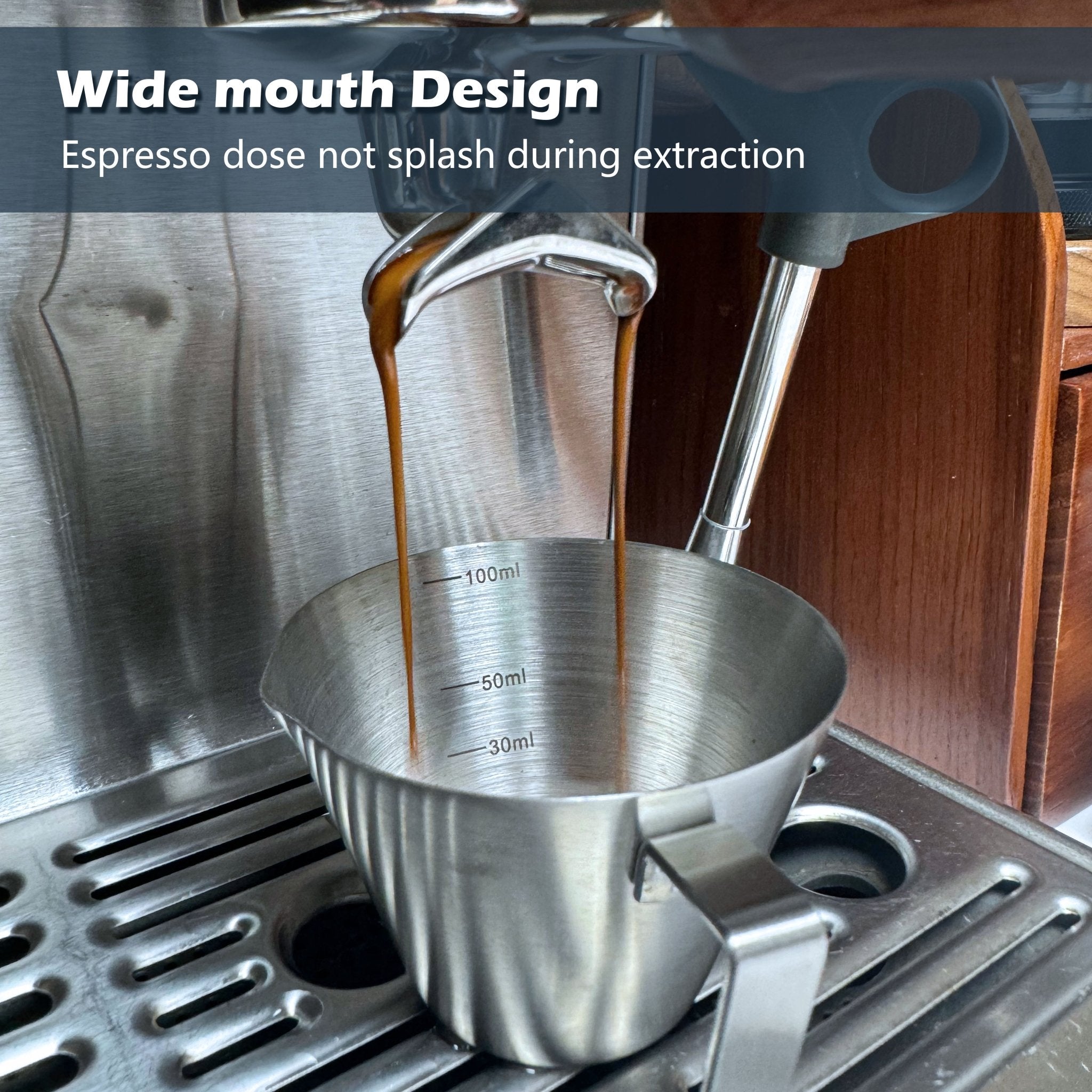 NEOUZA Espresso Shot Cups 100mL Espresso Measuring Cup Stainless Steel Pouring Cup Scale Kitchen Gadgets for Espresso Accessories - NEOUZA Official Website