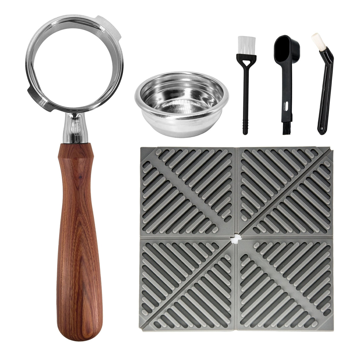 NEOUZA 58mm Bottomless Portafilter Set for Espresso Coffee Machine Compatible with GAGGIA Classic Pro 304 Stainless Steel Two Ears - NEOUZA Official Website