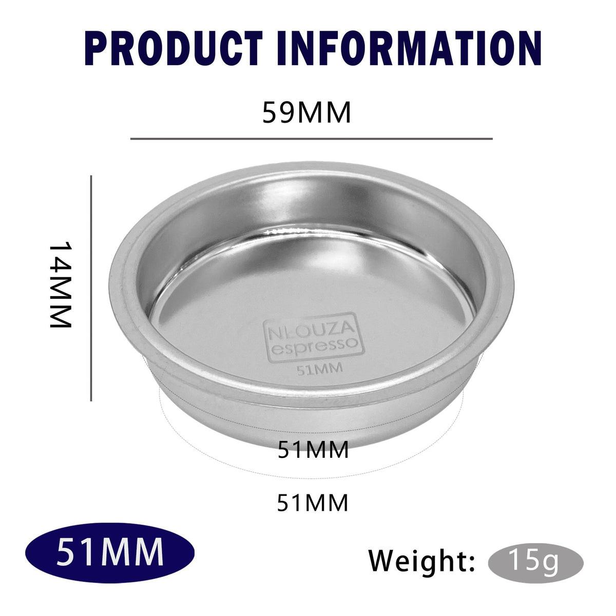 NEOUZA 51mm Filter Basket for Espresso Coffee Machine，Compatible with 51mm portafilter，1/2/4 Cup - NEOUZA Official Website
