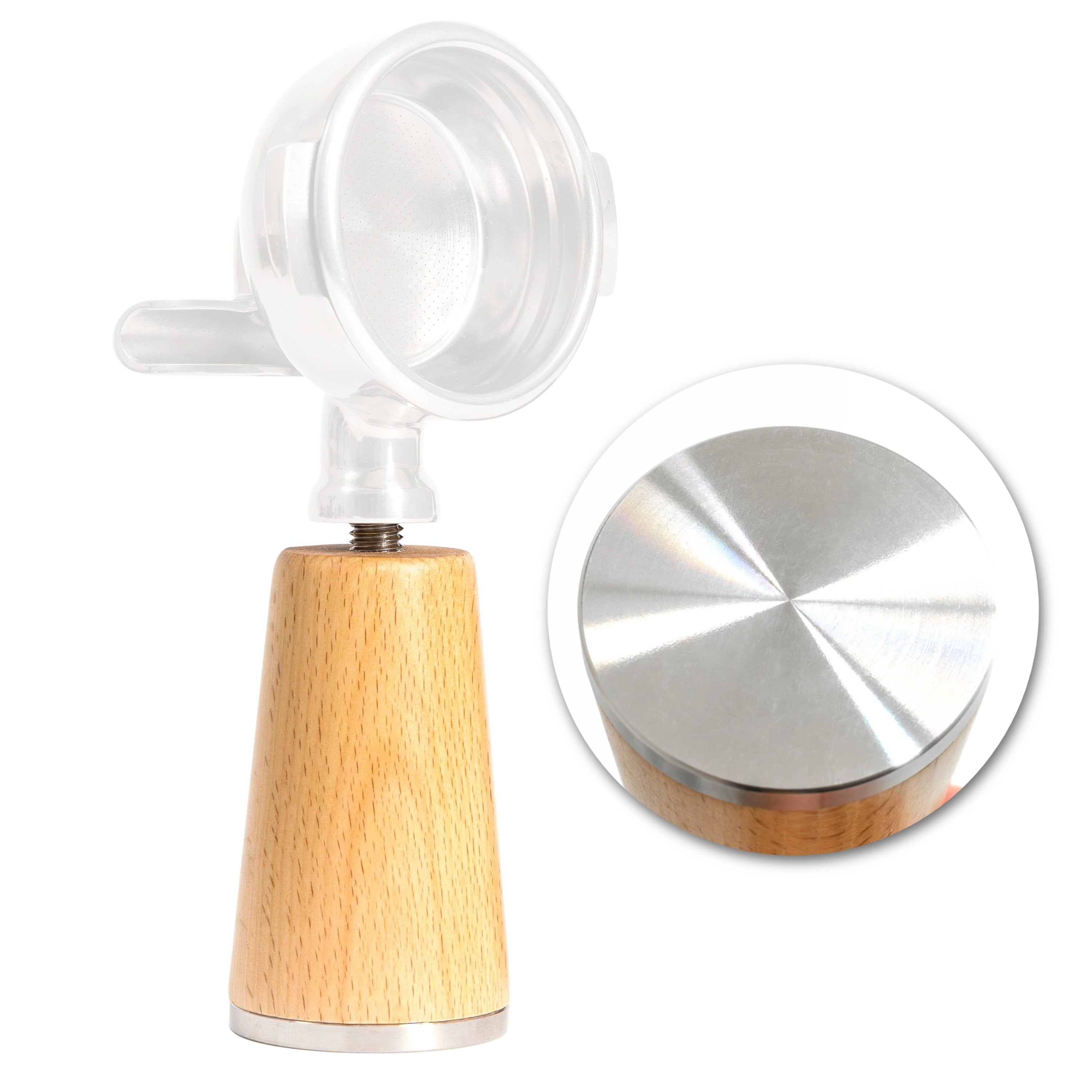 Mango de madera independiente NEOUZA M10 para portafiltros de cafeteras exprés, accesorios para cafeteras
