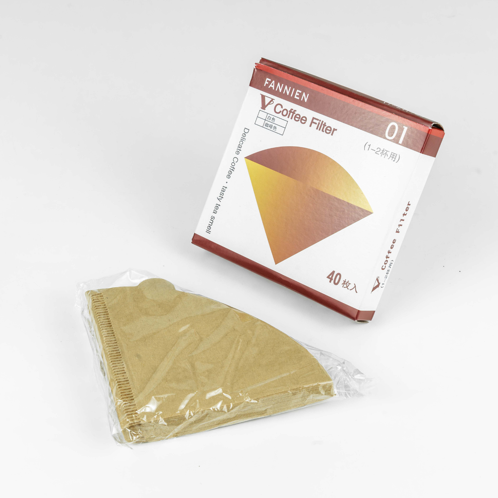 NEOUZA 40 Pcs Coffee Filter Paper Fan-Shaped Pour-Over Coffee V60 Filter Paper American Drip Fan-Shaped Cone Filter Paper