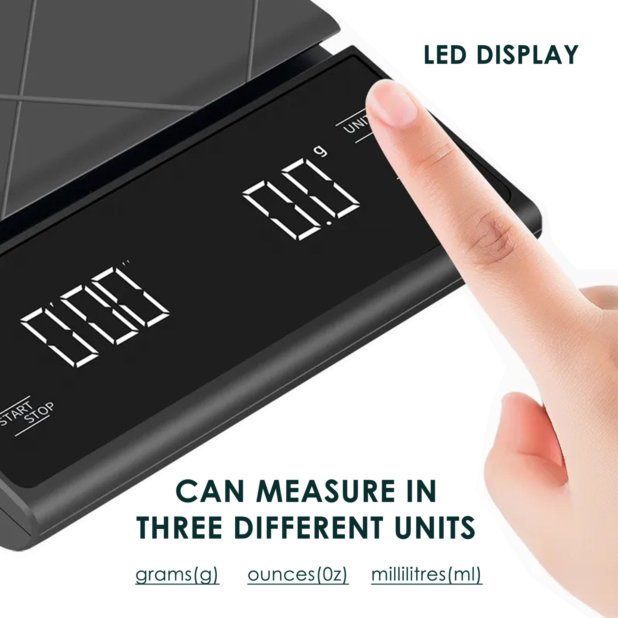 NEOUZA Pour Over Drip Coffee Electronic Scale Baking Scale Kitchen Scale LED Screen Smart Type-C Charging Port Waterproof Load Capacity 3KG/6.6LB - NEOUZA Official Website