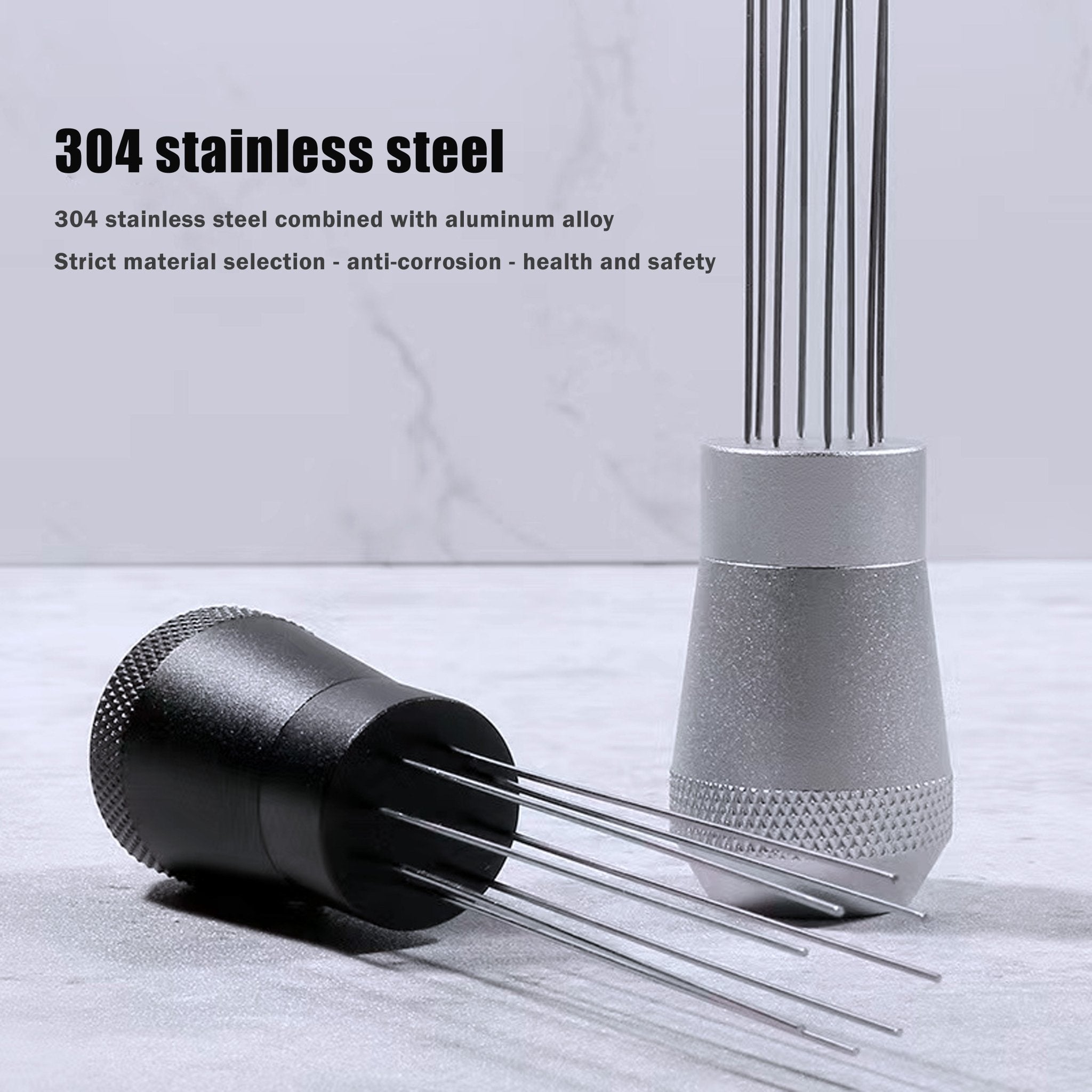 NEOUZA Coffee WDT Tamper Aluminum Multifunctional Espresso Accessories, Built-in Magnet, 0.4mm 8 Stainless Needles, WDT Holder with Ripple Base - NEOUZA Official Website