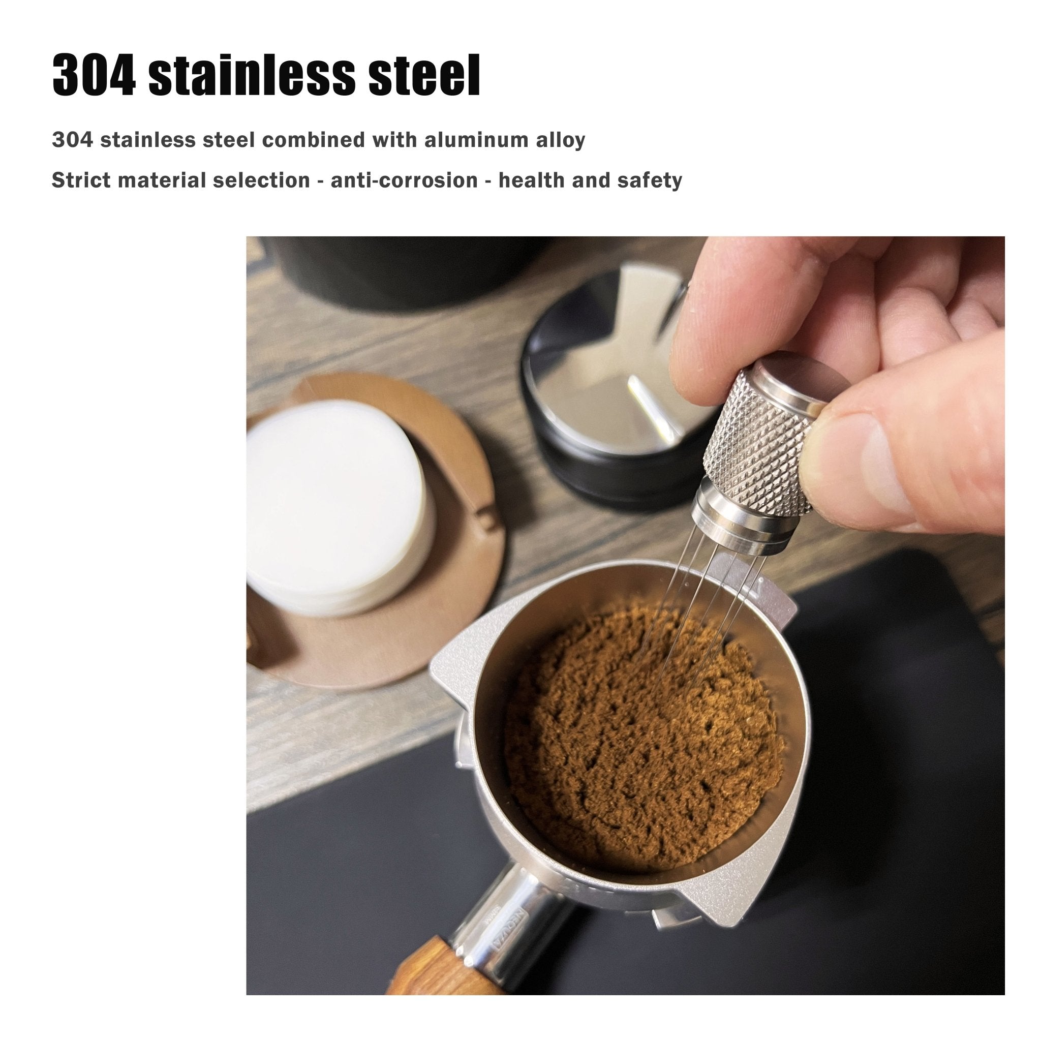 NEOUZA （6pin-S）Coffee WDT Distribution Tool Accessories, distributor Tool Aluminum Handle, 0.4mm 6 Stainless Pin , Espresso Powder Stirrer - NEOUZA Official Website