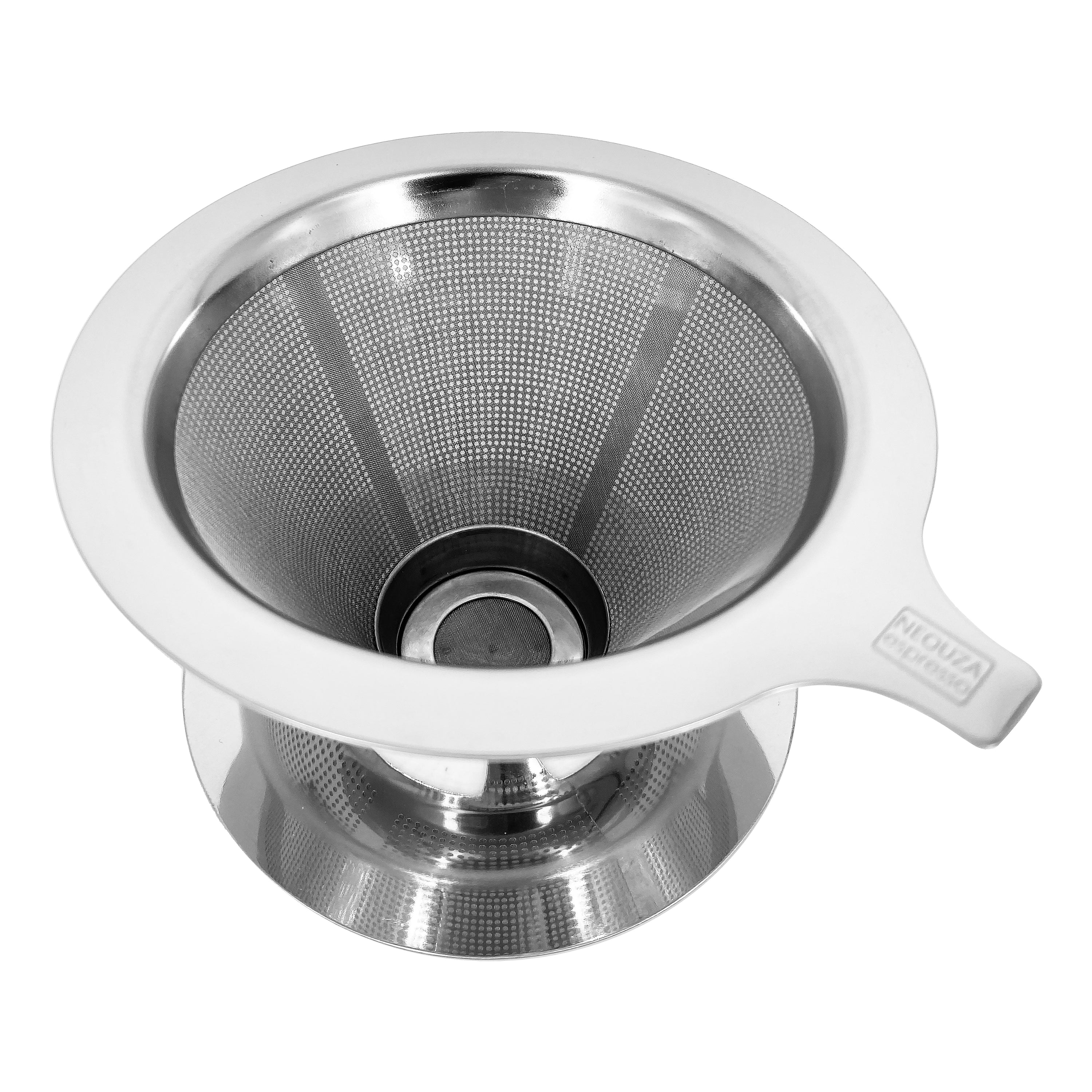 NEOUZA Pour Over Coffee Dripper, Reusable Coffee Filter, Pour Over Coffee Maker,Double Mesh Design of Stainless Steel Cone Filter