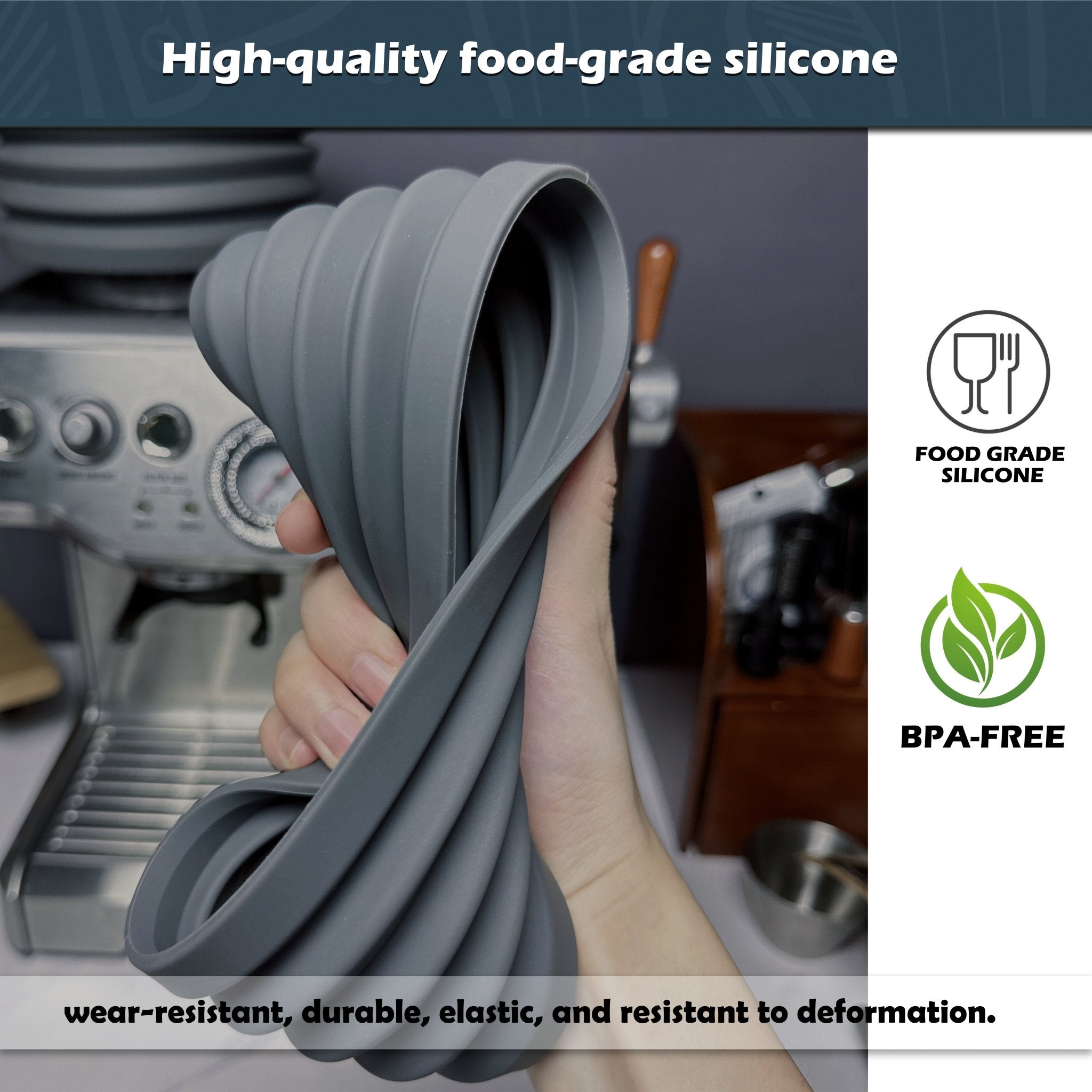 NEOUZA Espresso Silicone Bellow Dose Hopper Compatible for Breville Sage Barista Express Bean Hopper Cleaning Tool, Bellows for Coffee Grinder - NEOUZA Official Website