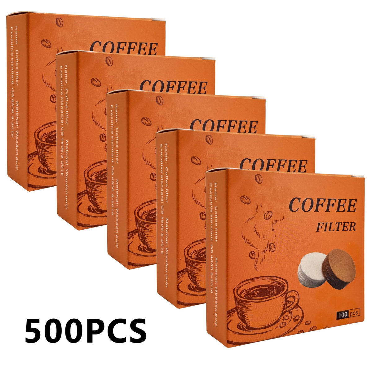 NEOUZA 500pcs Coffee Paper Filter Round for Espresso Machine Portafilter Moka Pot Disposable Puck Screen Unbleached - NEOUZA Official Website