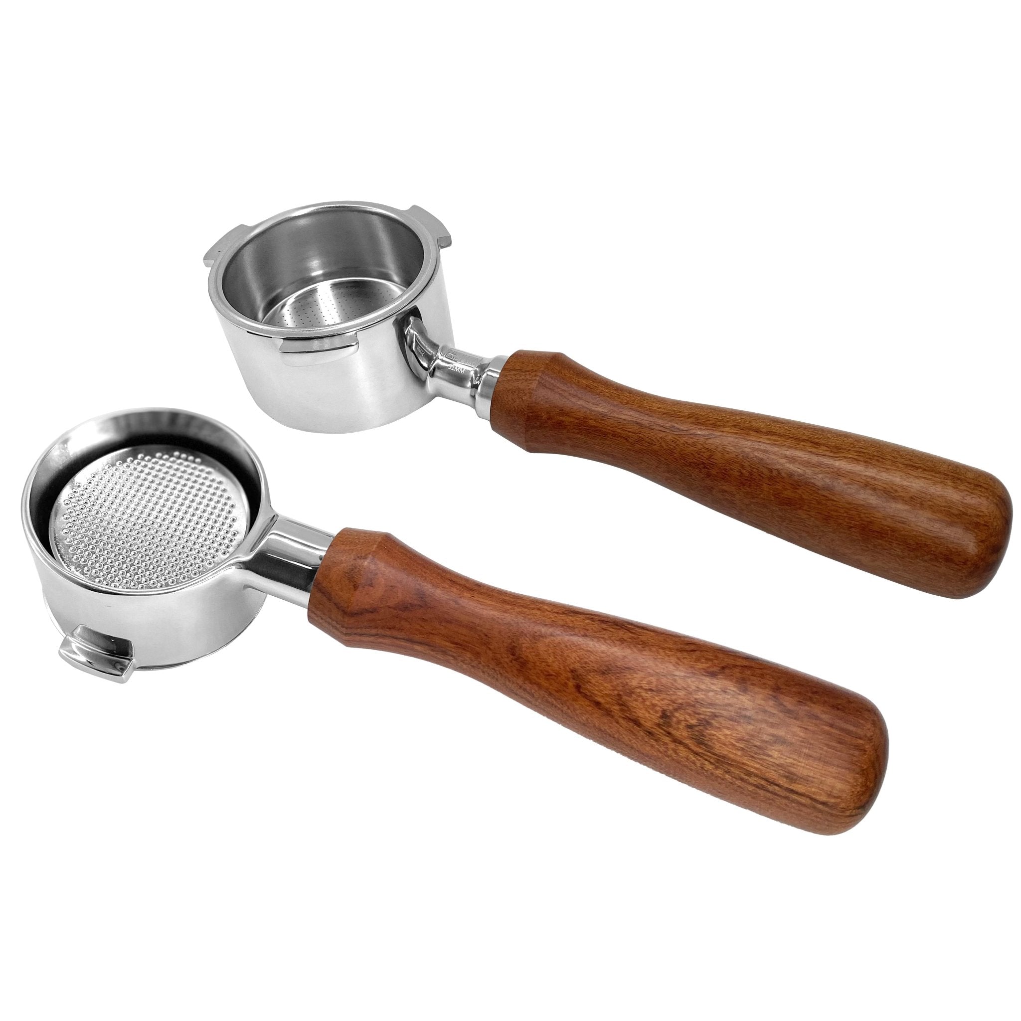 NEOUZA 51mm Bottomless Portafilter for De'Longhi ECP & Icona Series, Wooden Handle, 2-Ear Design with Filter Basket - NEOUZA Official Website
