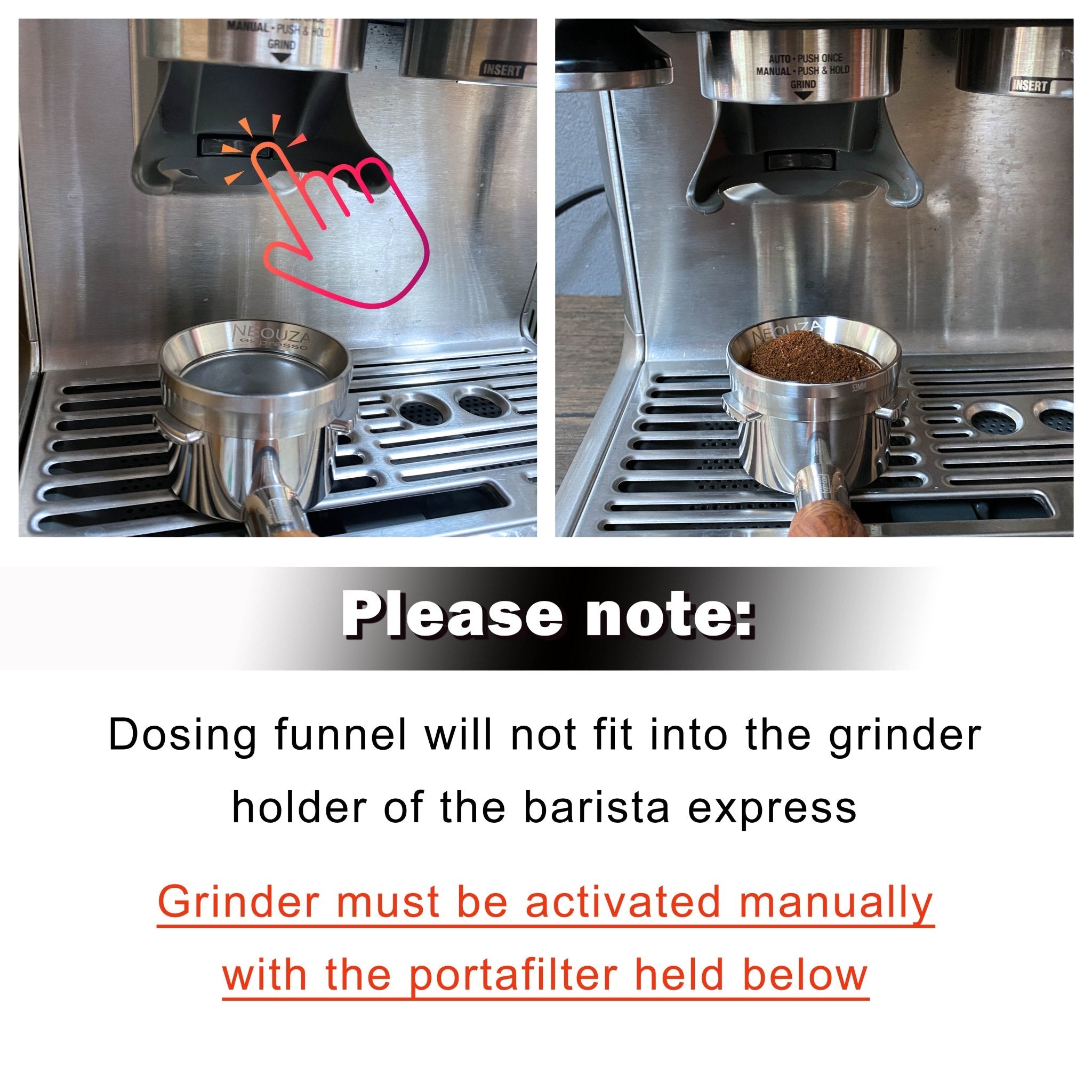 NEOUZA Espresso Dosing Funnel Ring Stainless Steel Compatible with Coffee Machine Portafilter for Tamping - NEOUZA Official Website