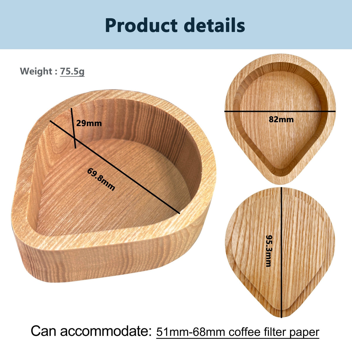 NEOUZA Coffee Round Paper Filter Holder Puck Screen Container for Espresso Machine Portafilter Moka Pot AeroPress, White Ash - NEOUZA Official Website