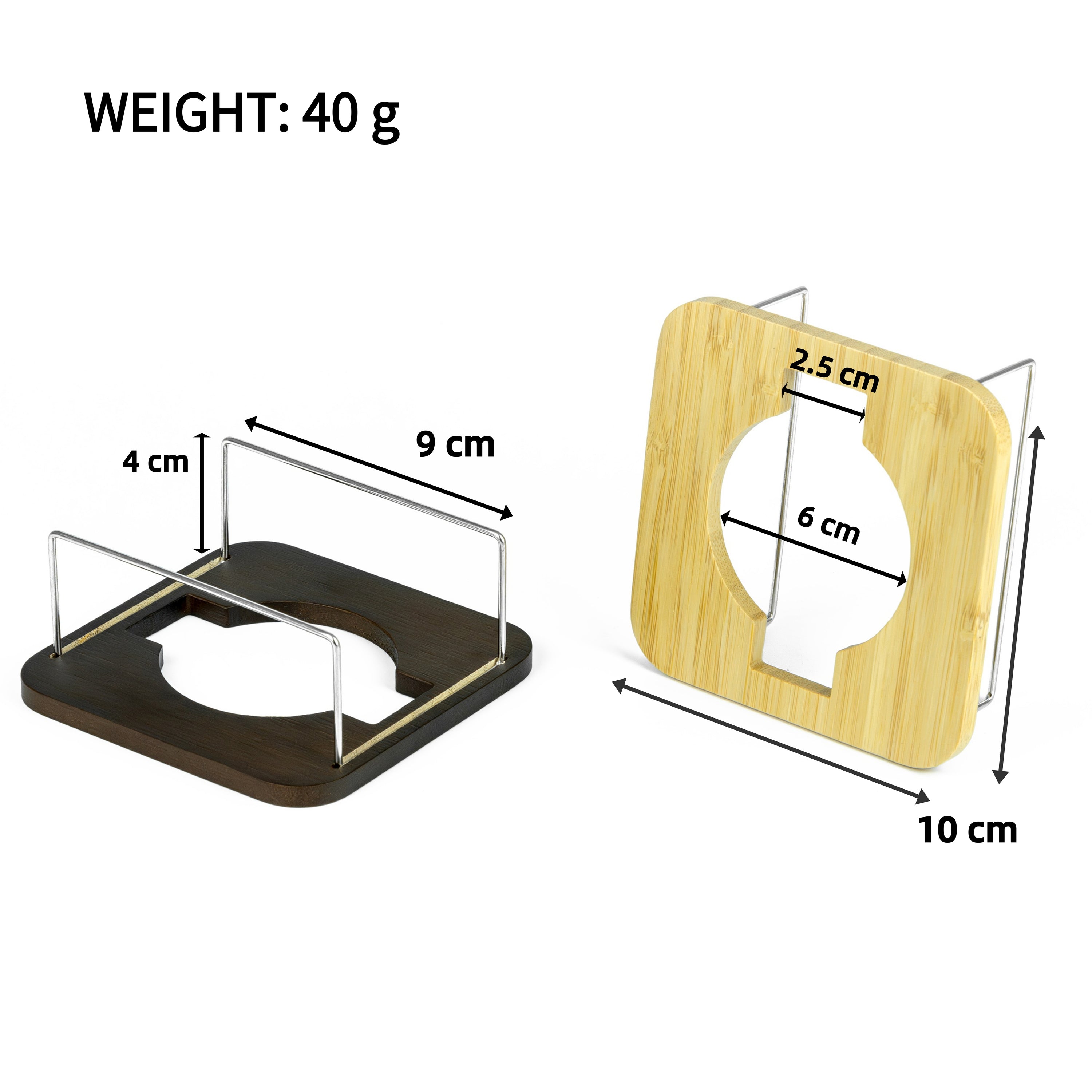 NEOUZA Bamboo & Stainless Steel Coffee Drip Filter Bag  Holder, 2-in-1 Drip Bag Holder & Pour-Over Dripper, Compact for Travel Home Brewing  Multifunctional Coffee Stand