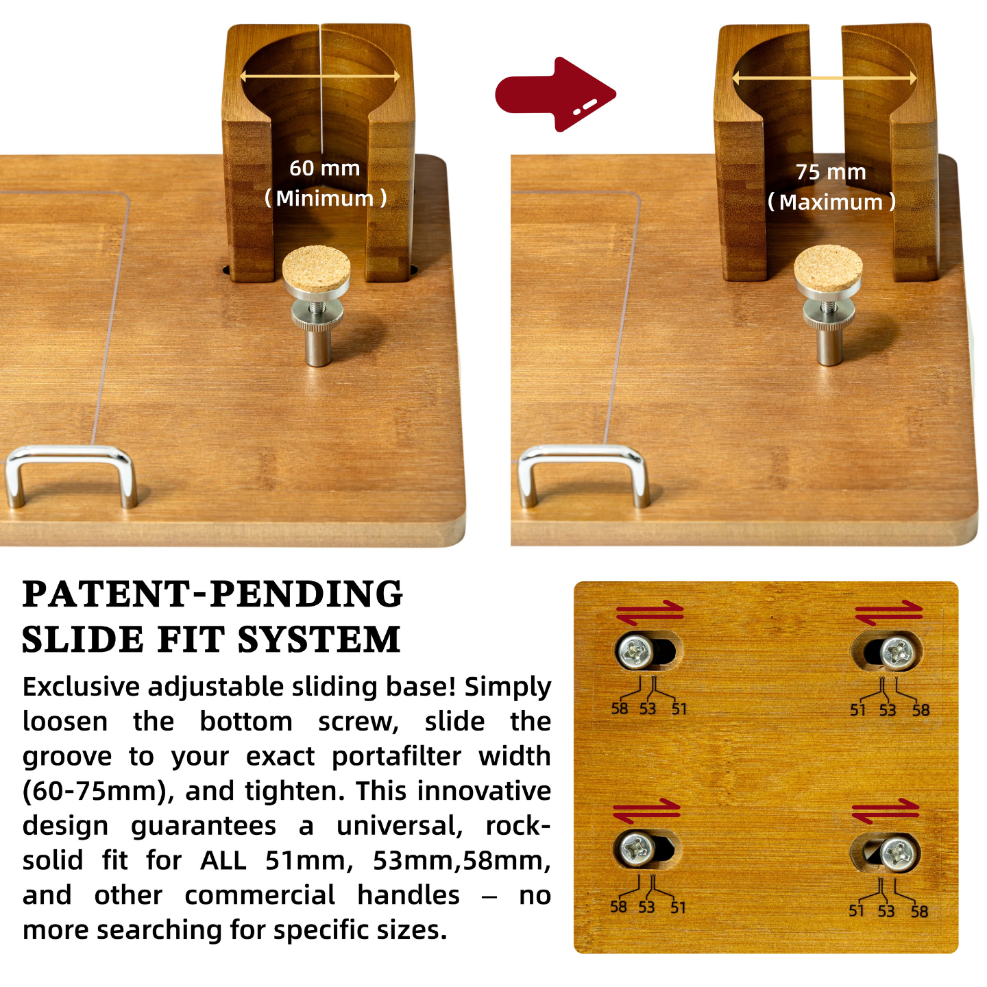NEOUZA Coffee Double-Layer Tamper Rack Storage Box Multifunctional Solid Wood Adjustable Tamper