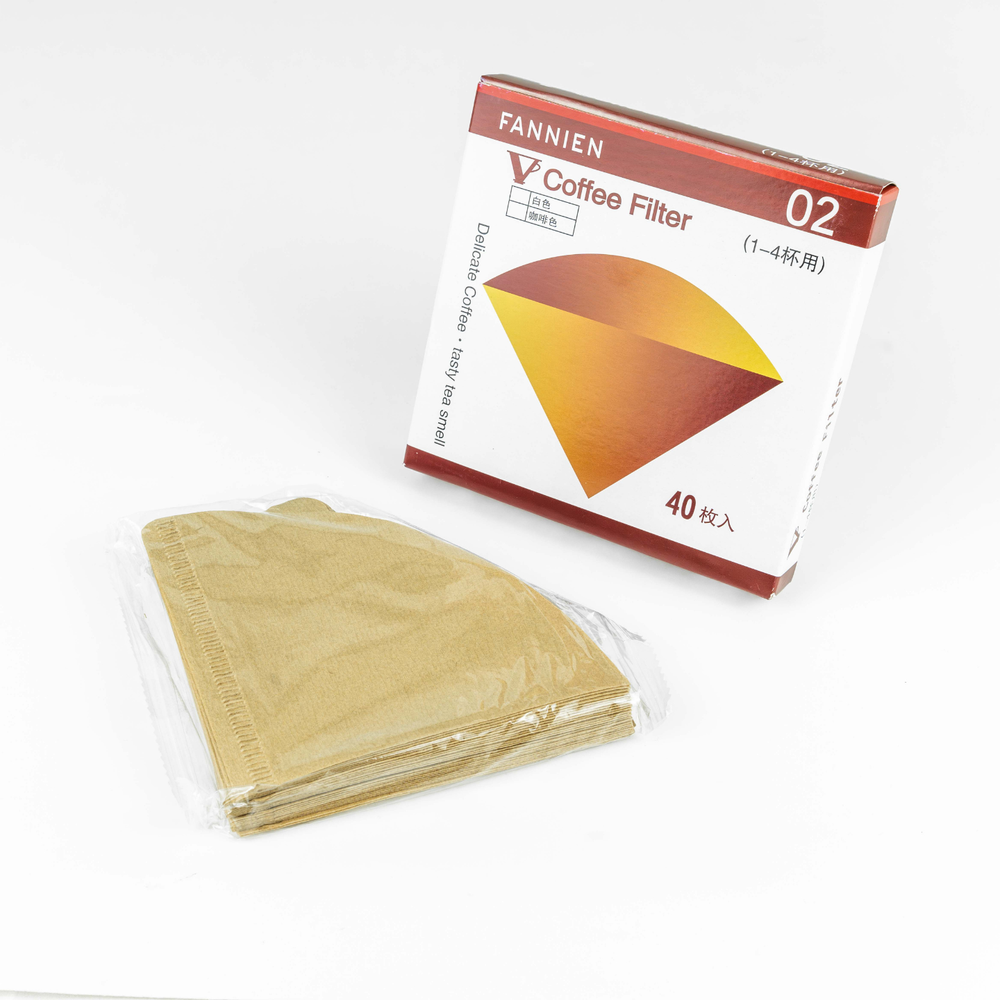 NEOUZA 40 Pcs Coffee Filter Paper Fan-Shaped Pour-Over Coffee V60 Filter Paper American Drip Fan-Shaped Cone Filter Paper